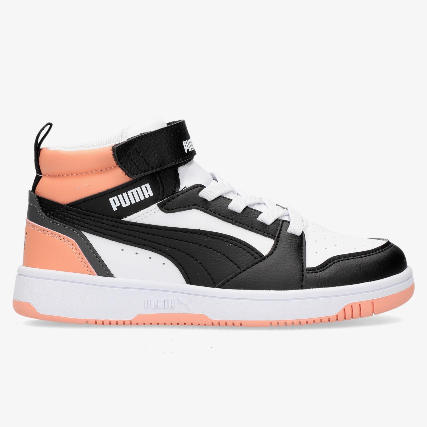 Puma Rebound V6 Mid - Branco - Sapatilhas Velcro Menina tamanho 29