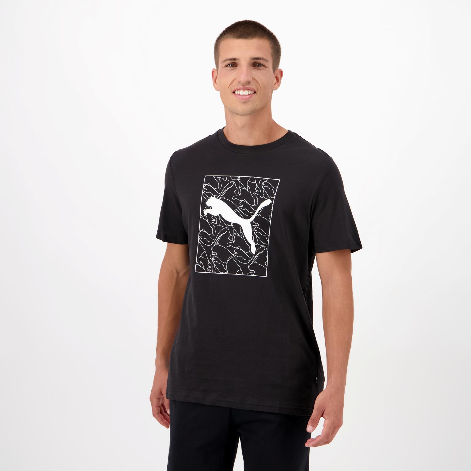 Puma Grafica Zwart T-shirt Heren
