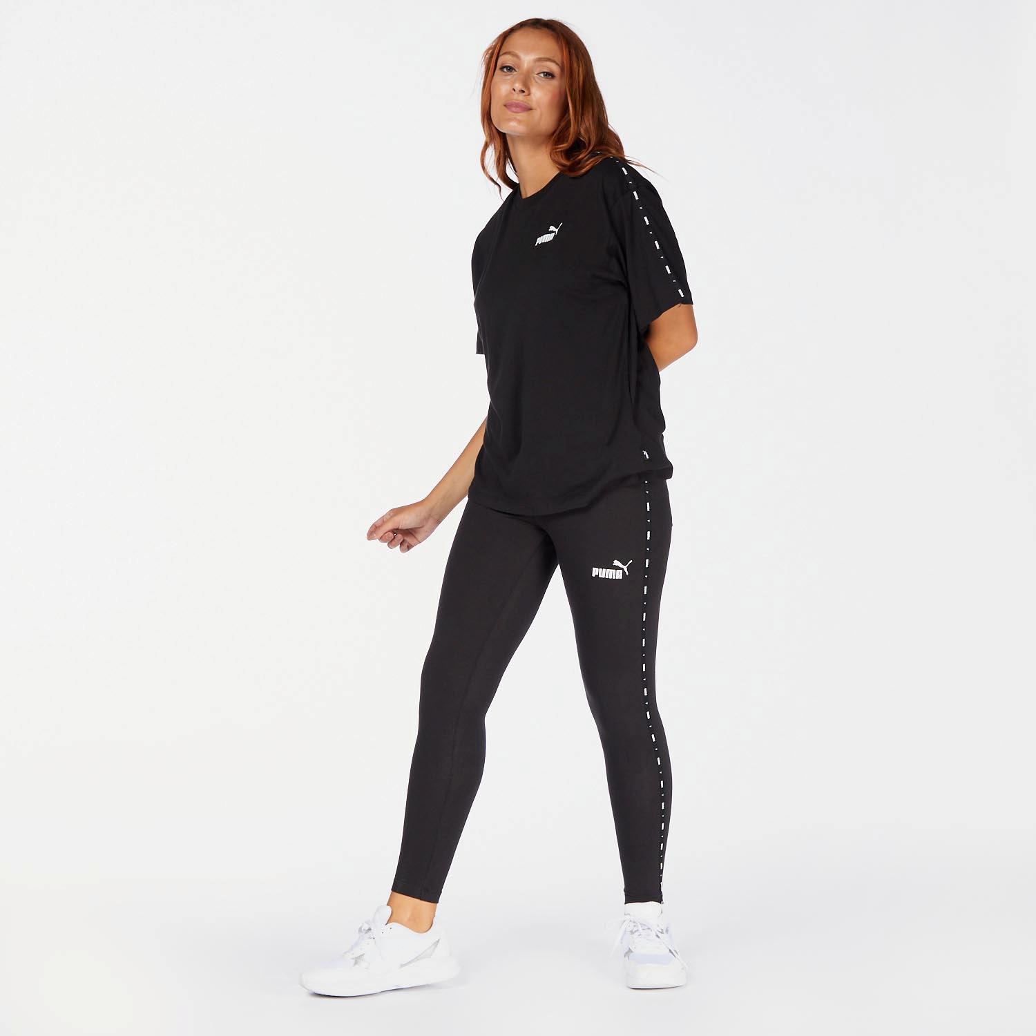 Puma Tape Zwart T-shirt Dames