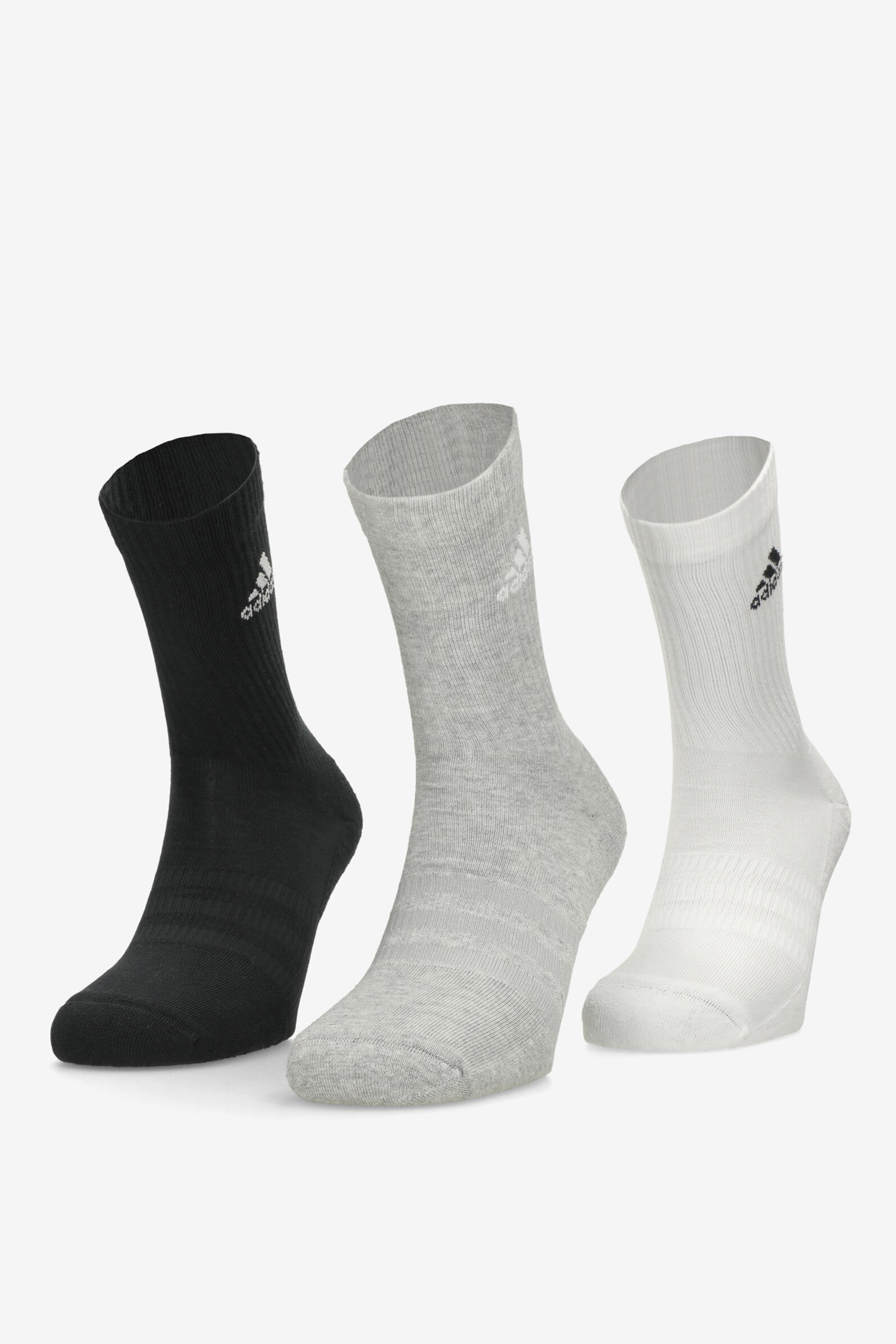 Calcetines clásicos Linear Cushioned 46-48 Medium Grey Heather / White / Black Unisex