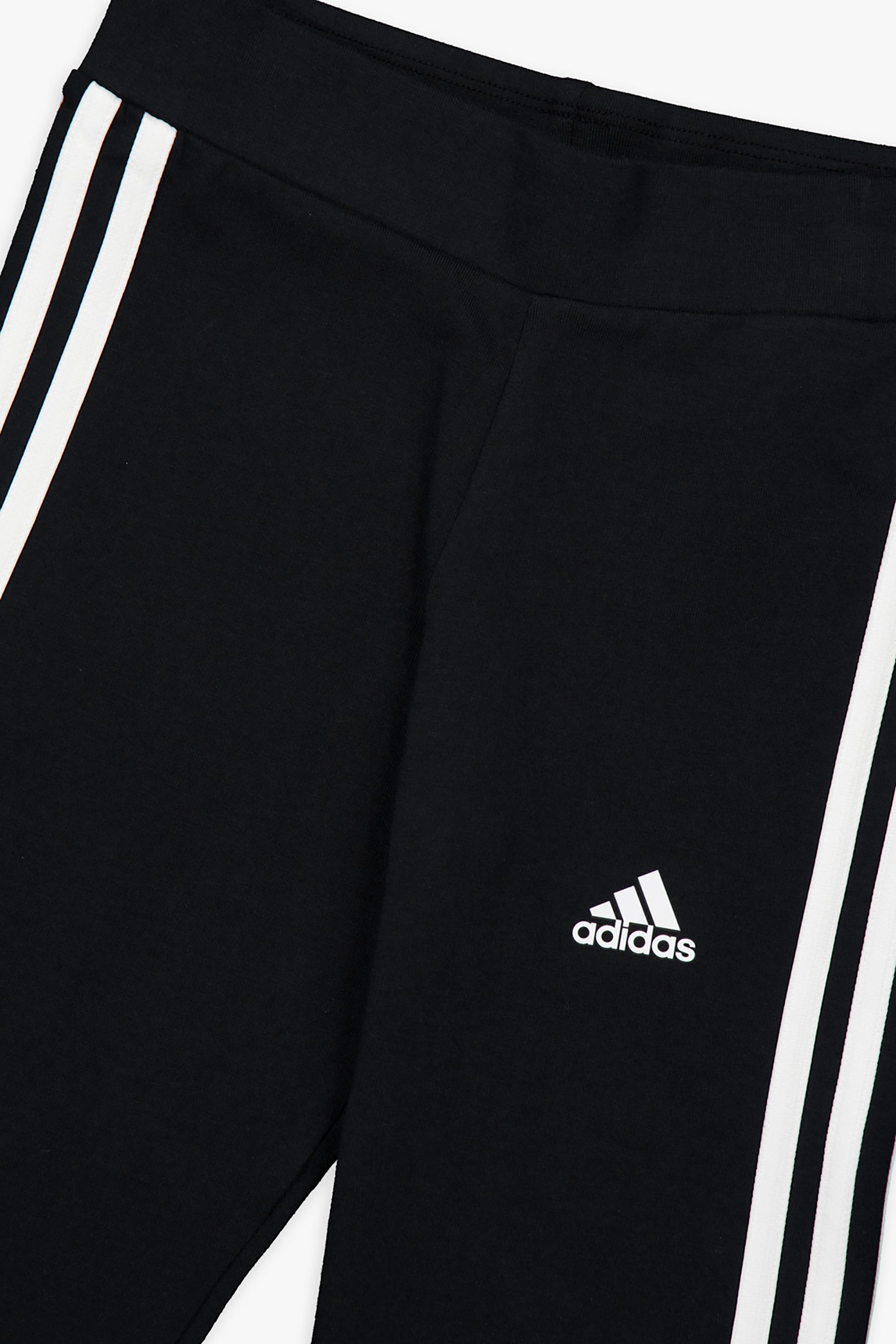 Mallas Essentials Cotton 3 bandas 128 Black / White Niño