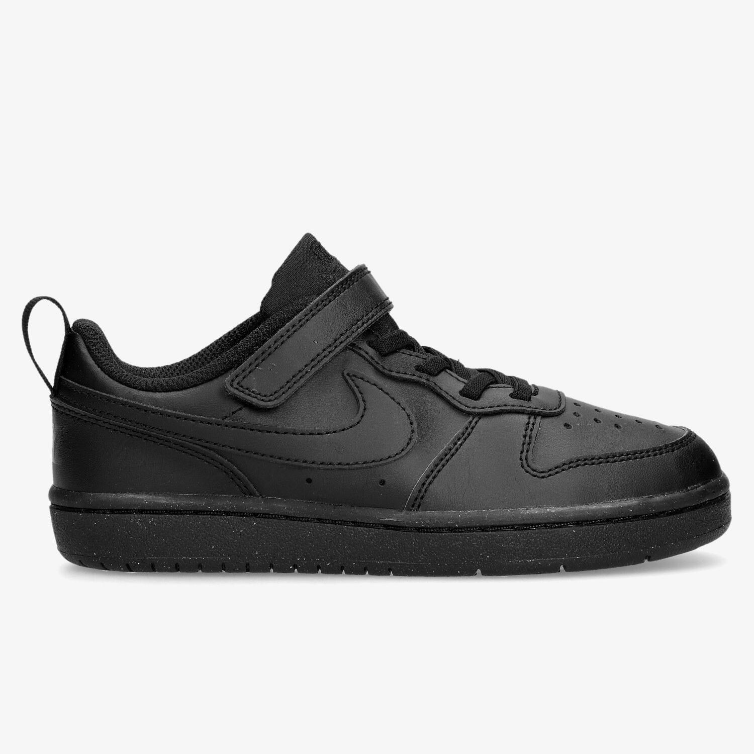 Nike Court Borough Low Recraft - Negro - Zapatillas Velcro Niño talla 35