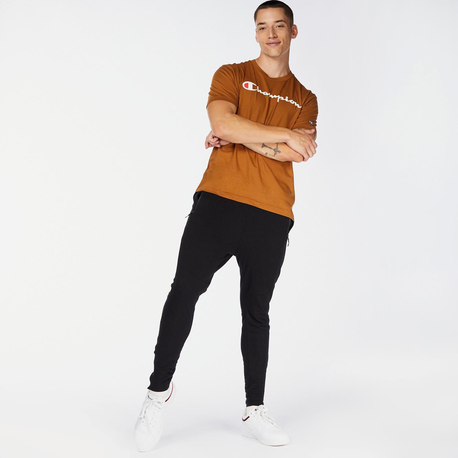 Champion Linear Taupe T-shirt Heren