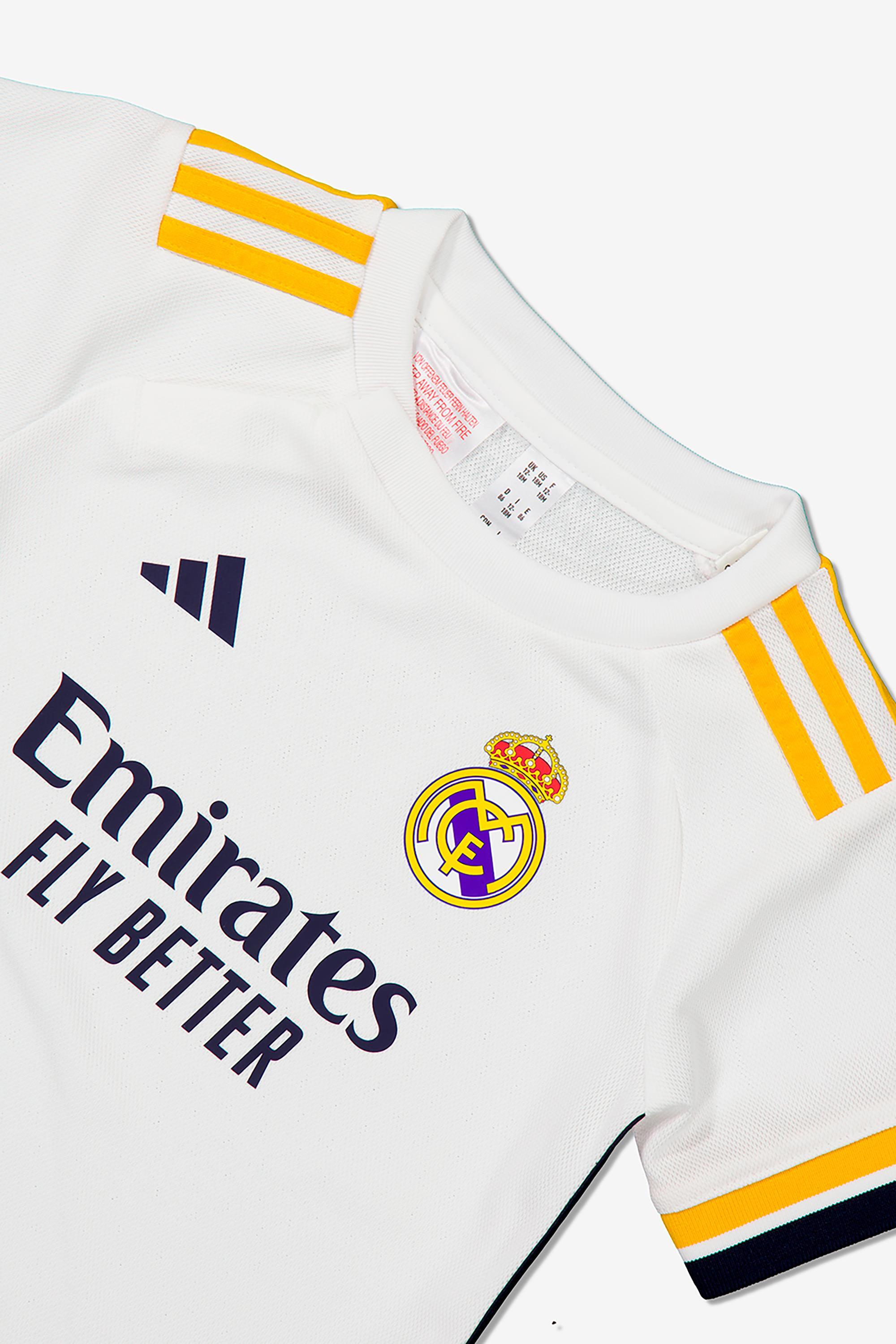 Real Madrid 1º Equipación - Blanco - Equipación Fútbol Bebé talla 6M