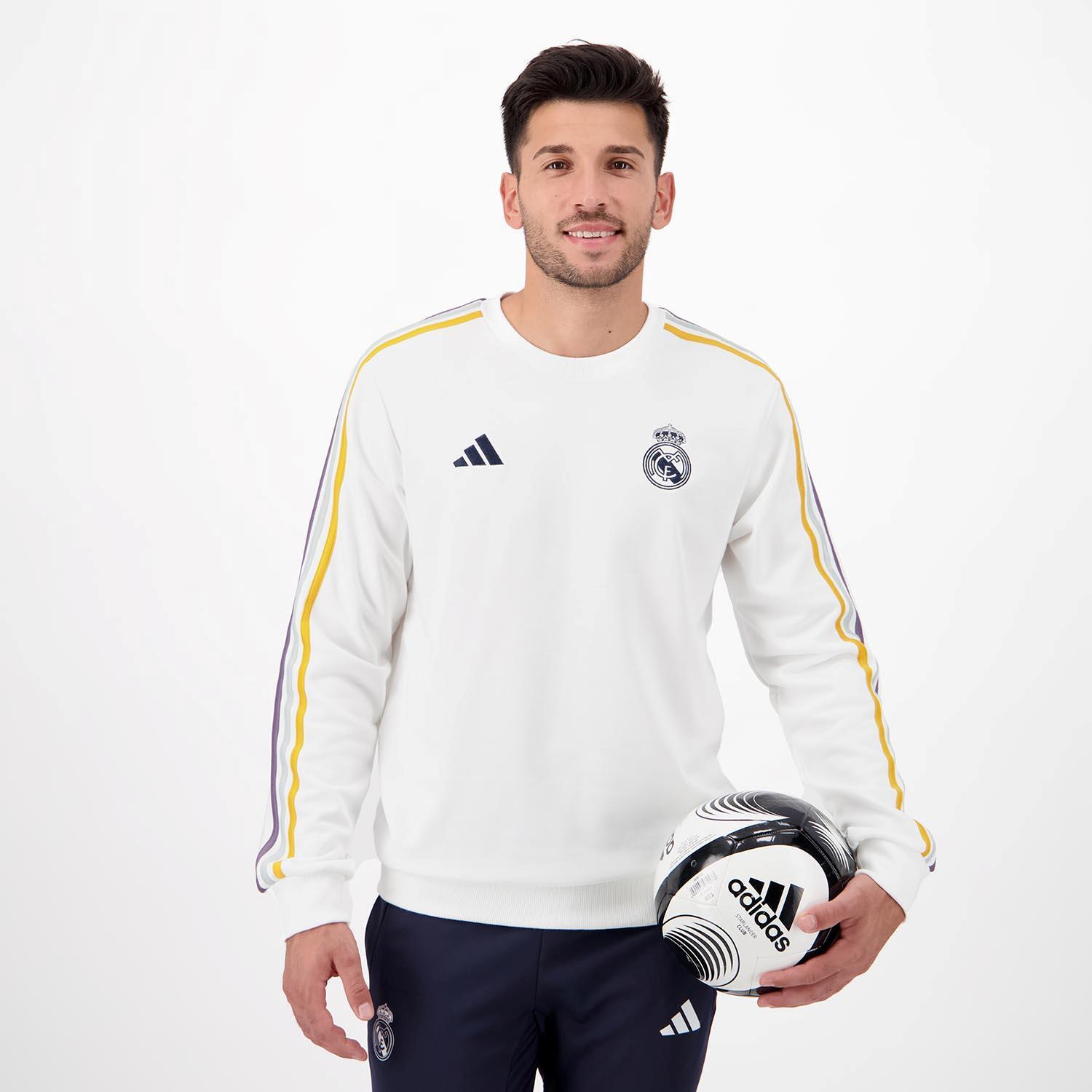 Adidas Sweatshirt Real Madrid 23 24 Wit Voetbaltop Heren
