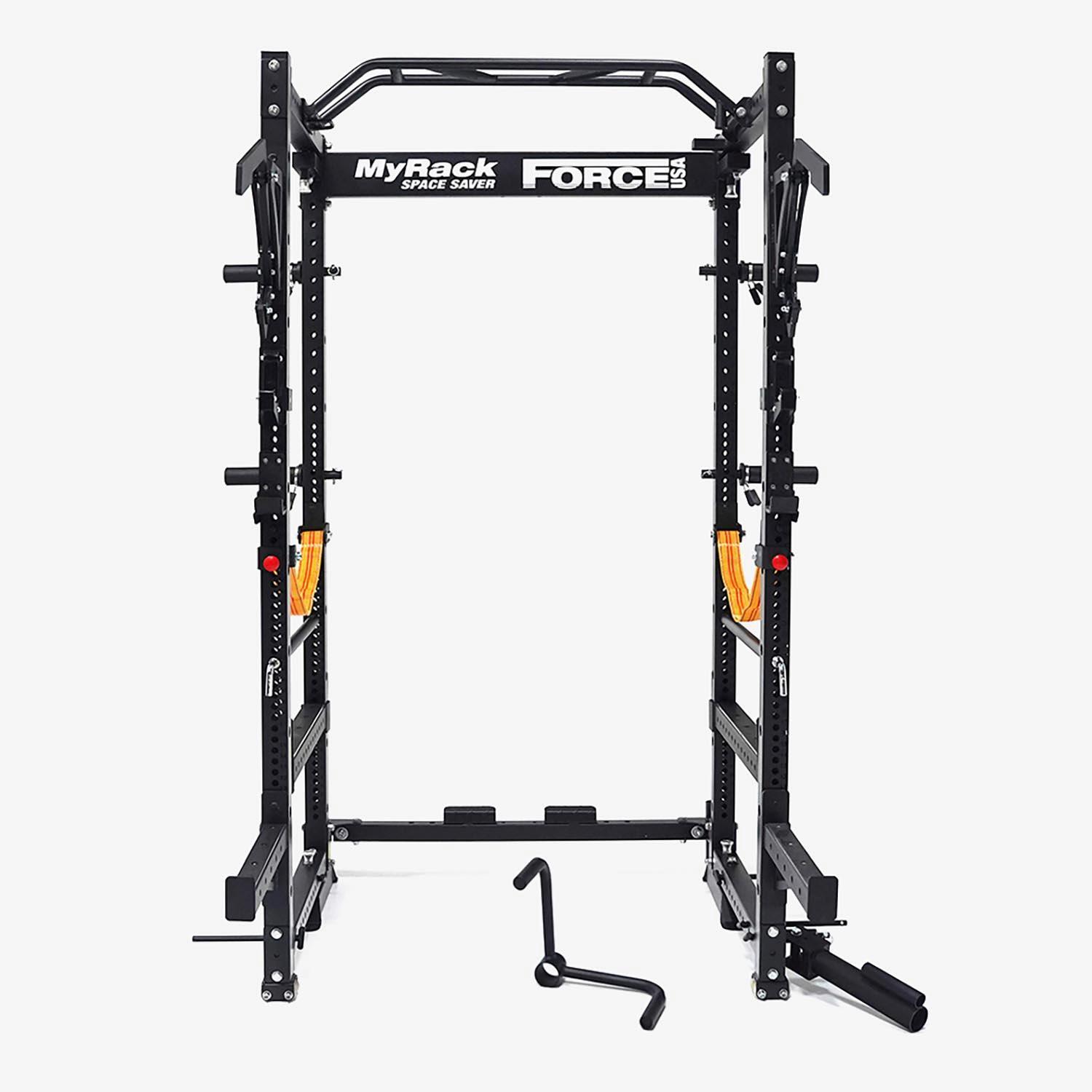 Force USA Power Rack Spacesaver - Preto - Máquina Multiestação tamanho UNICA