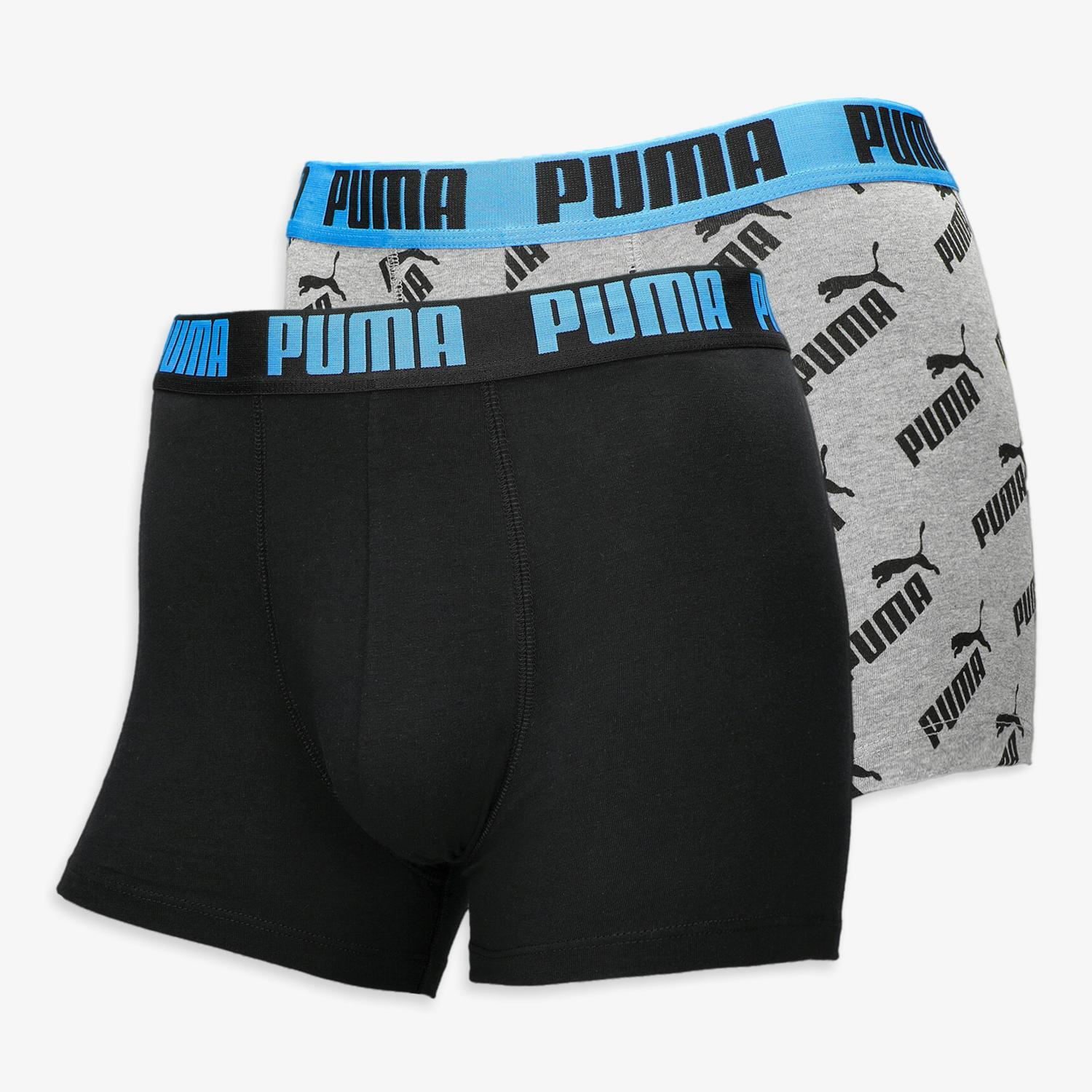 Boxers Puma - Cinza - Pack 2 Boxers Homem tamanho M