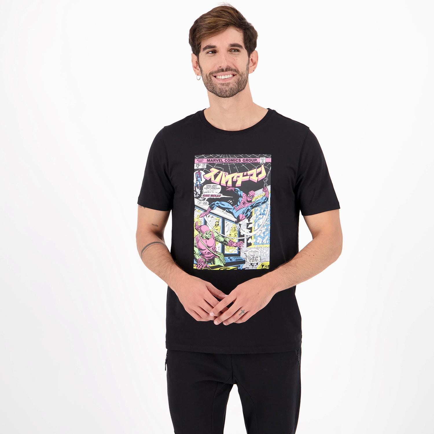 Marvel Spiderman T-shirt Zwart T-shirt Heren