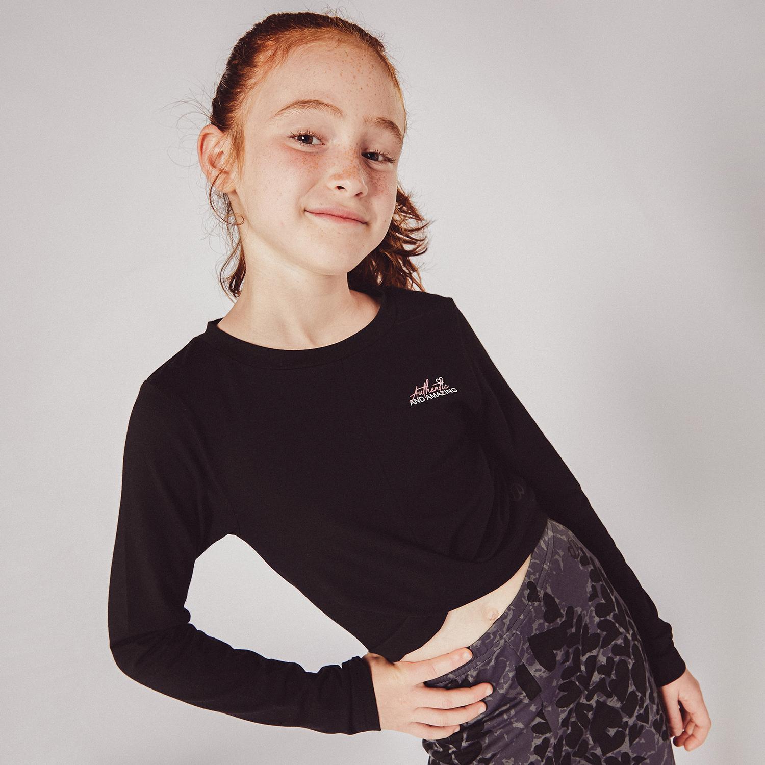 Silver T-shirt Zwart T-shirt Meisjes
