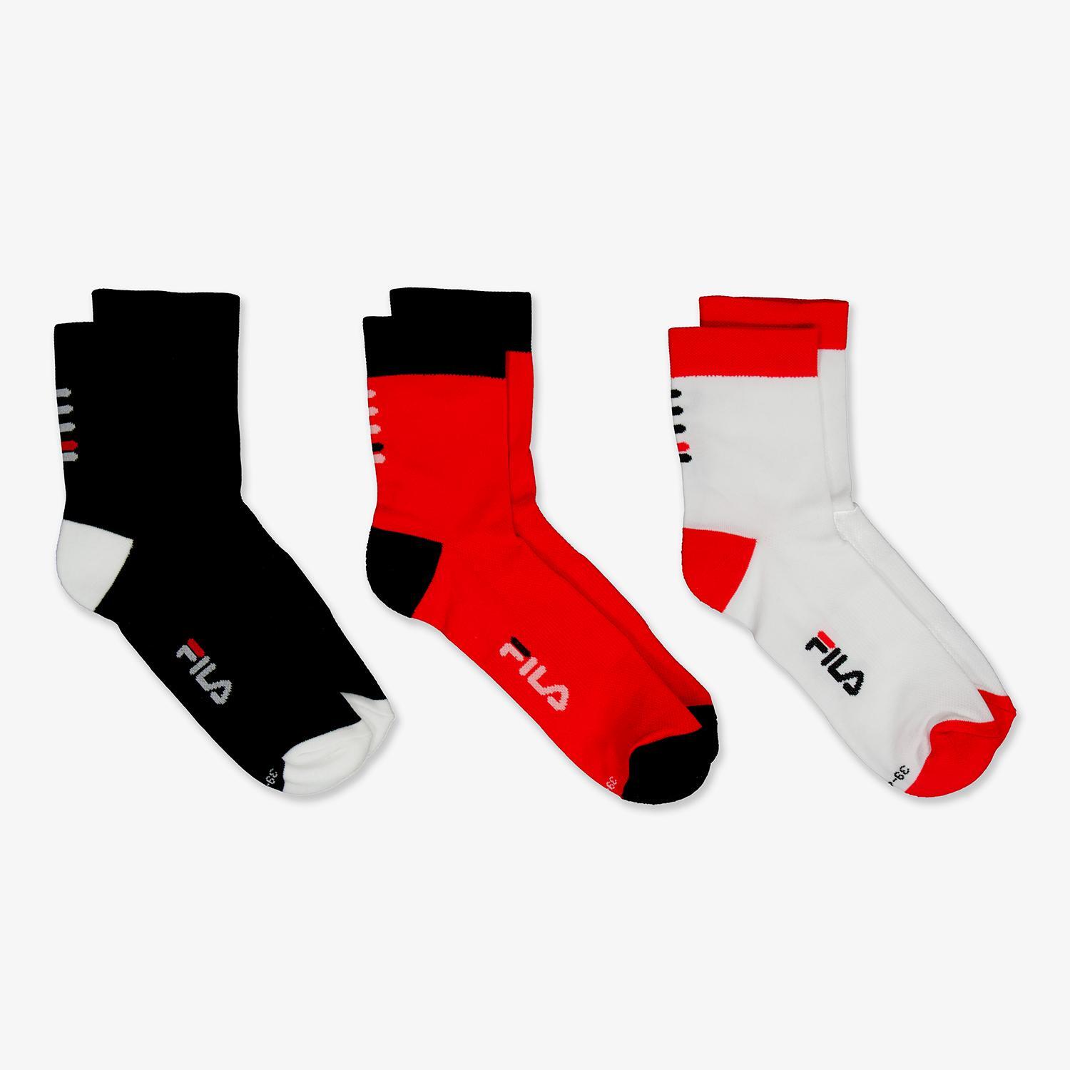 Calcetines Fila - Rojo - Calcetines Hombre talla L