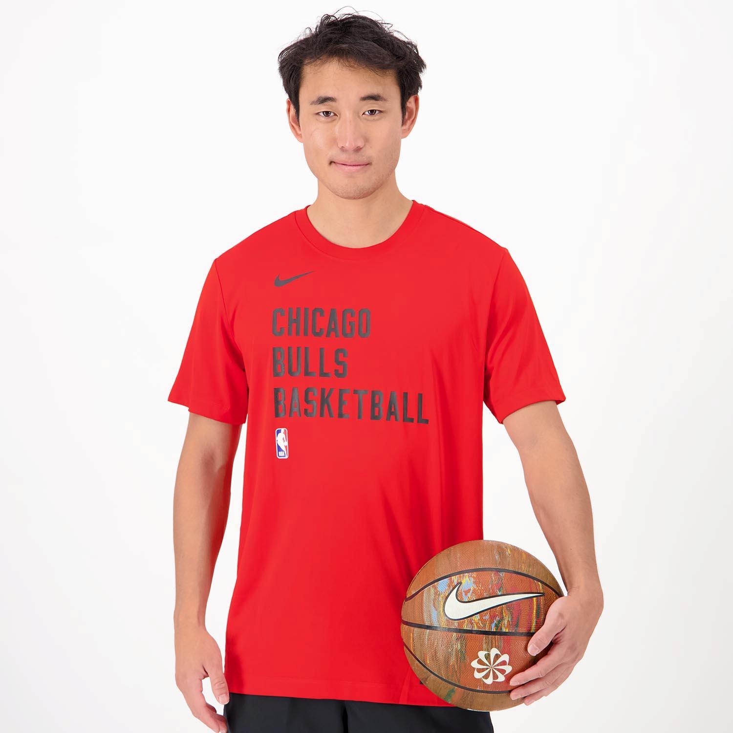 Nike Chicago Bulls Logo Rood Basketbalshirt Heren