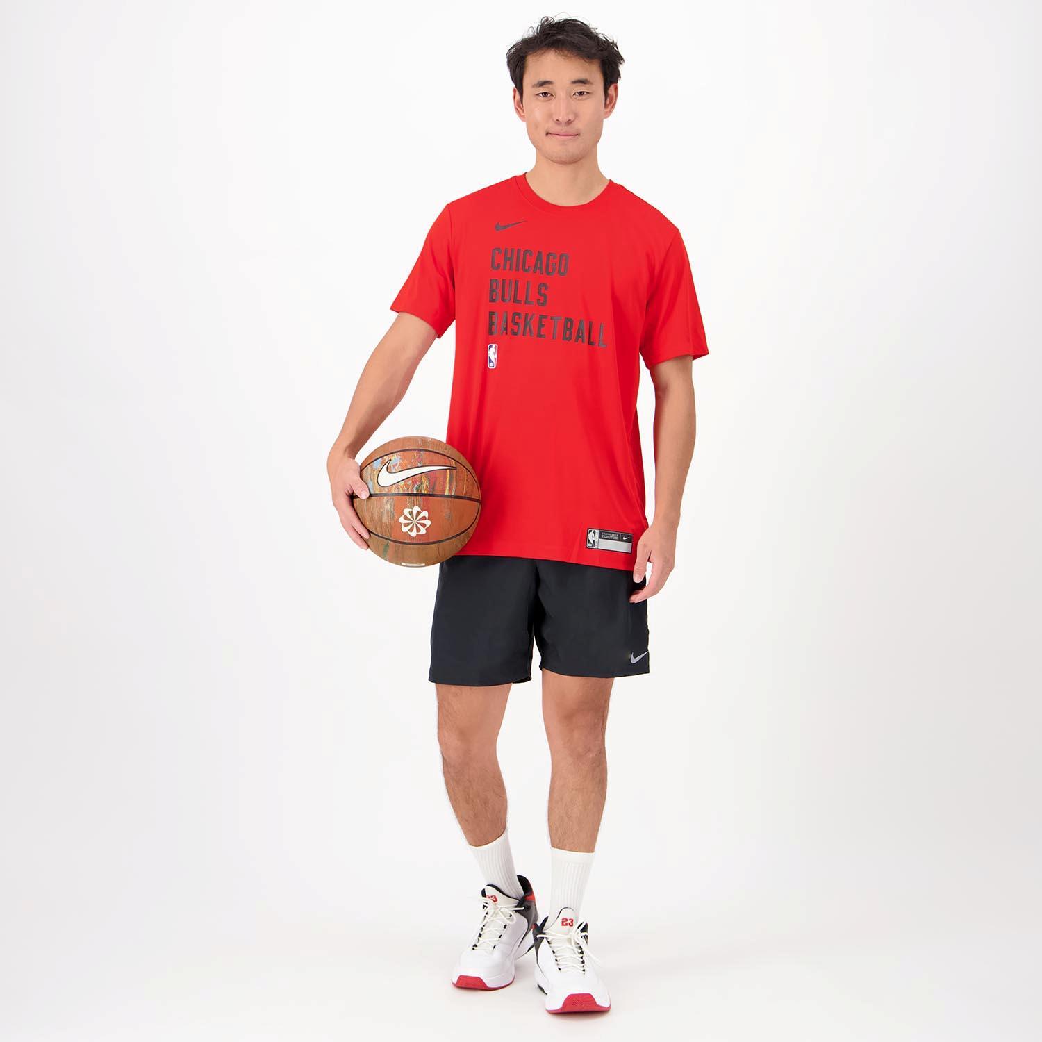 Nike Chicago Bulls Logo Rood Basketbalshirt Heren