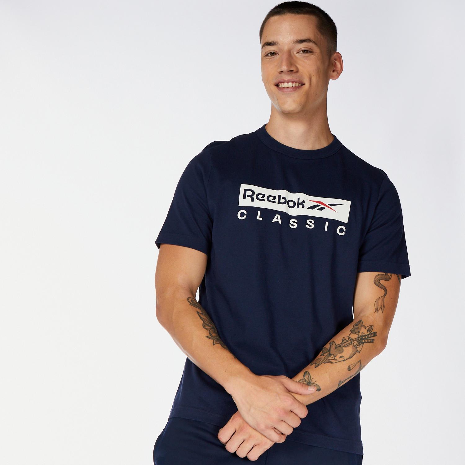 Reebok T-shirt Marineblauw T-shirt Heren