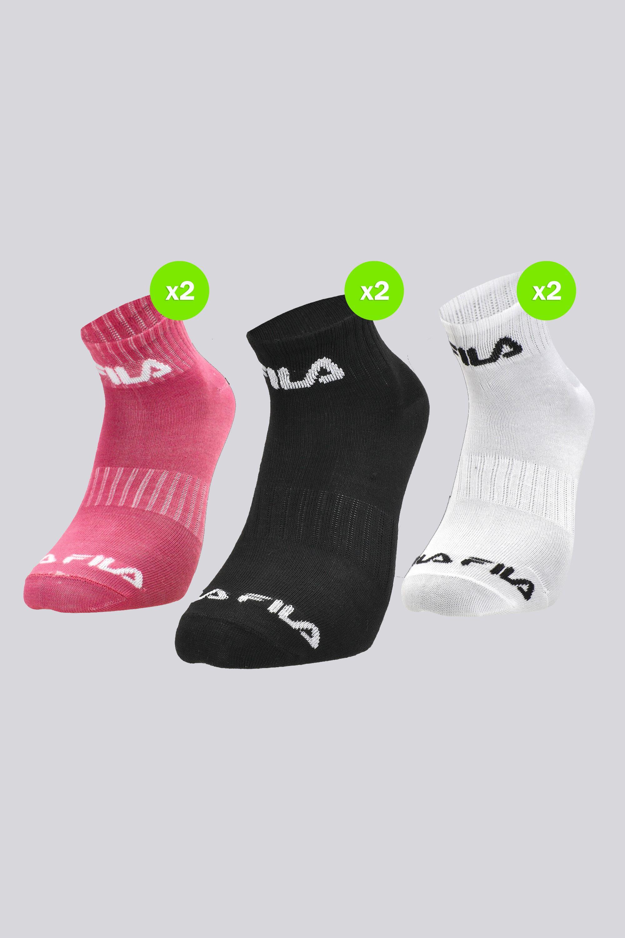 Calcetines Cortos Deporte Fila Pack 6 Negros