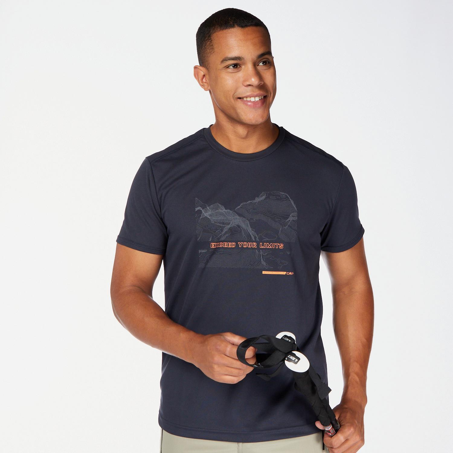 Campagnolo T-shirt Trekking CMP Grijs Outdoorshirt Heren
