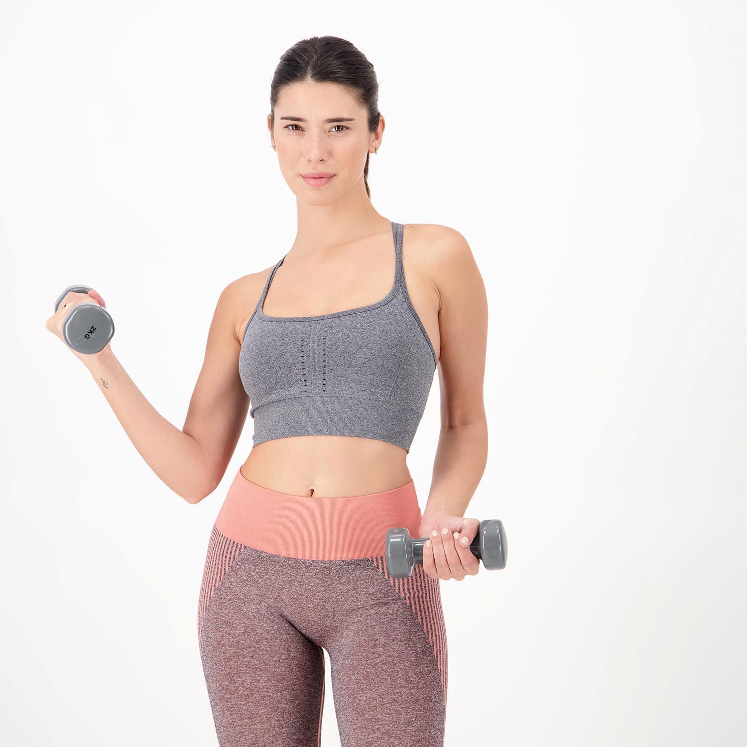 Doone Supportive - Gris - Sujetador Deportivo Fitness talla S/M