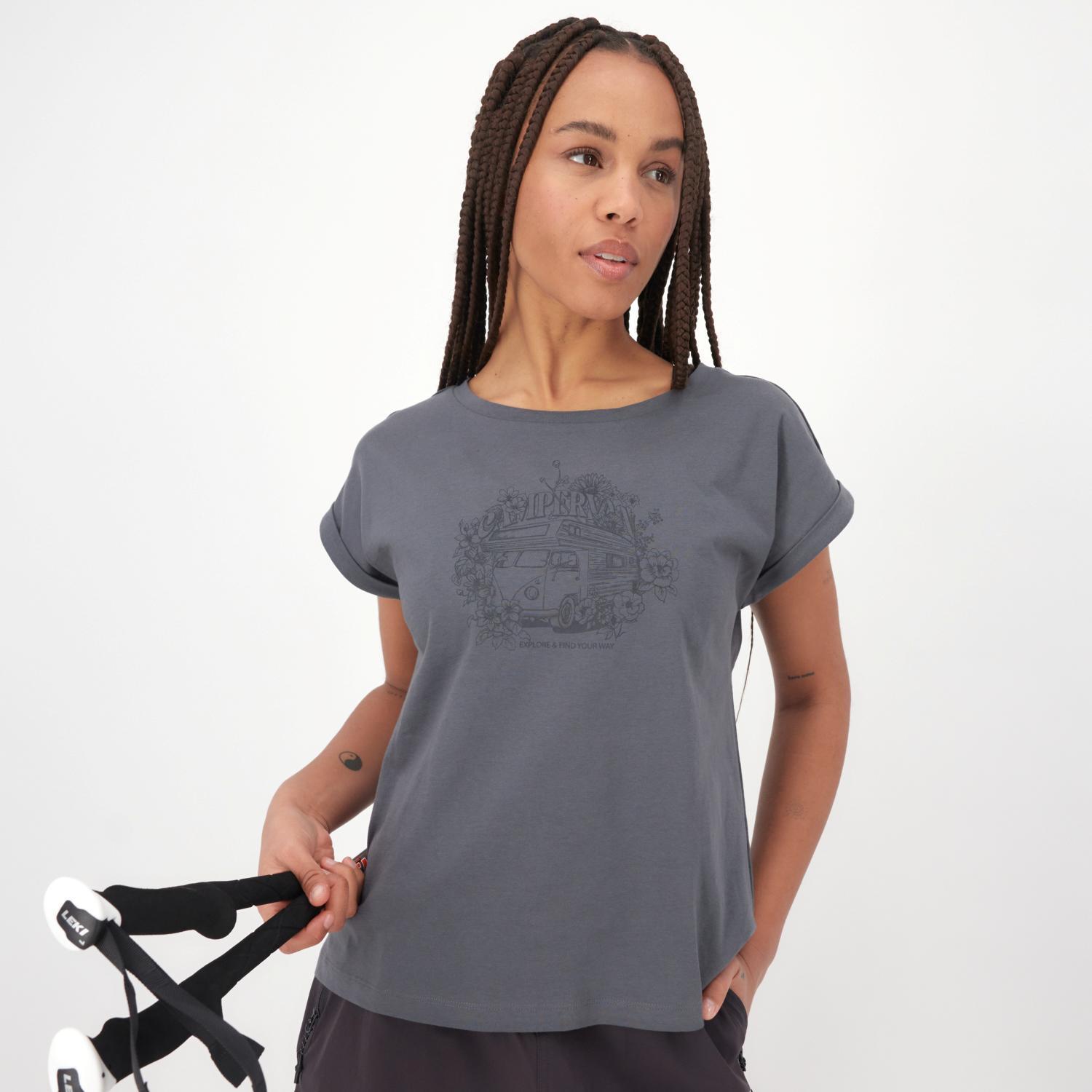 Camiseta Boriken - Antracita - Camiseta Trekking Mujer talla S