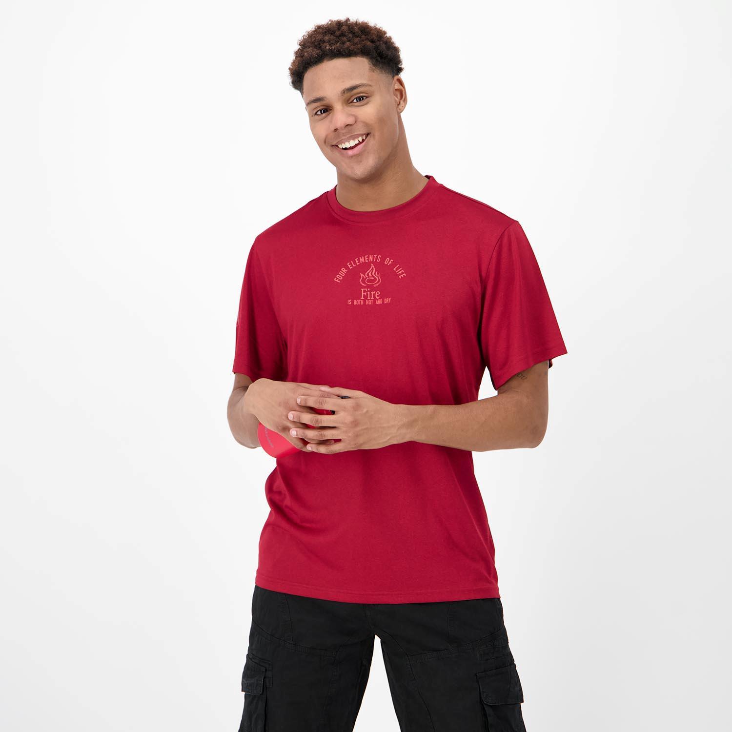 Camiseta Boriken - Rojo - Camiseta Trekking Hombre talla S