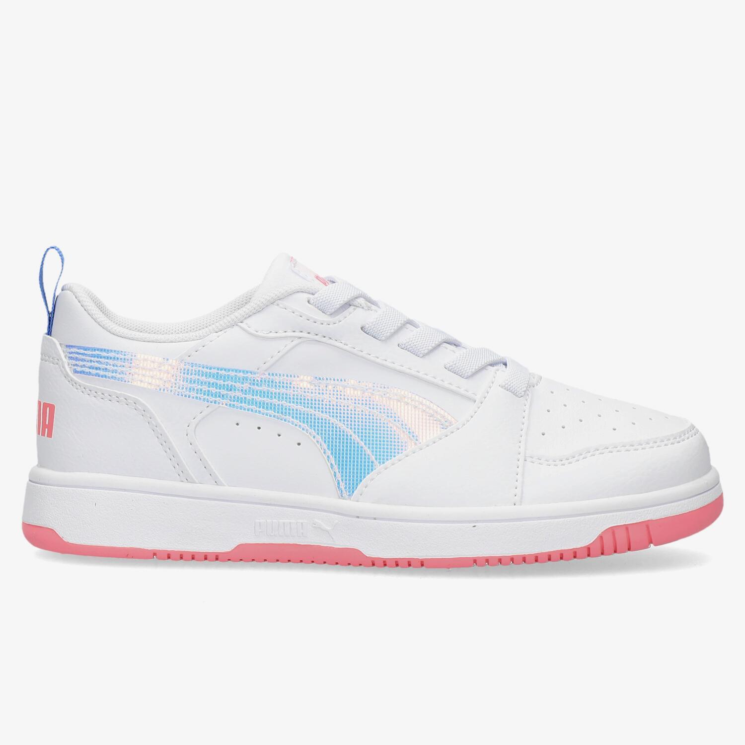 Puma Rebound V6 - Branco - Sapatilhas Velcro Menina tamanho 30