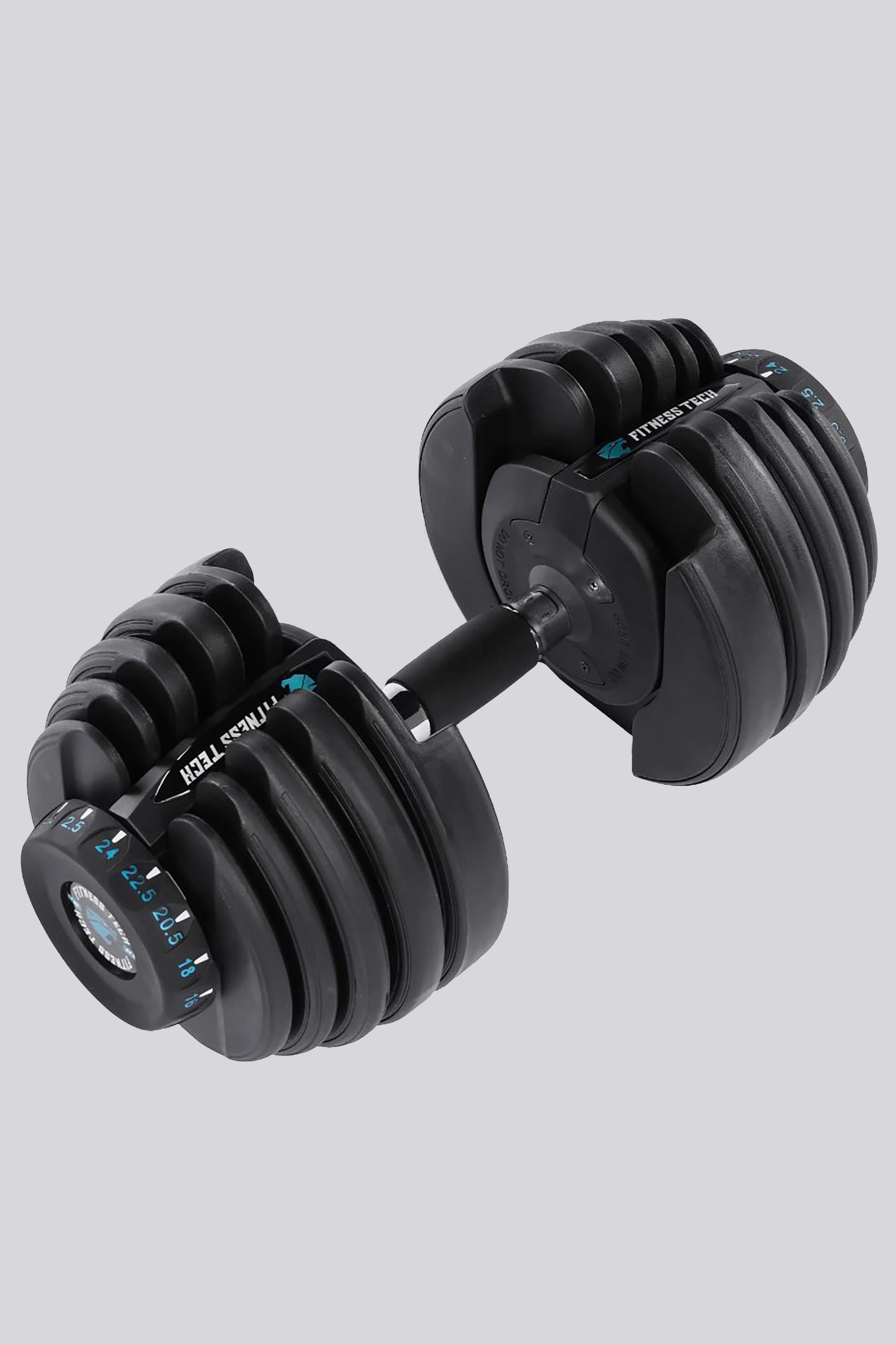 Mancuerna Fitness Tech - Negro - Pesa Ajustable 24kg MKP talla T.U.