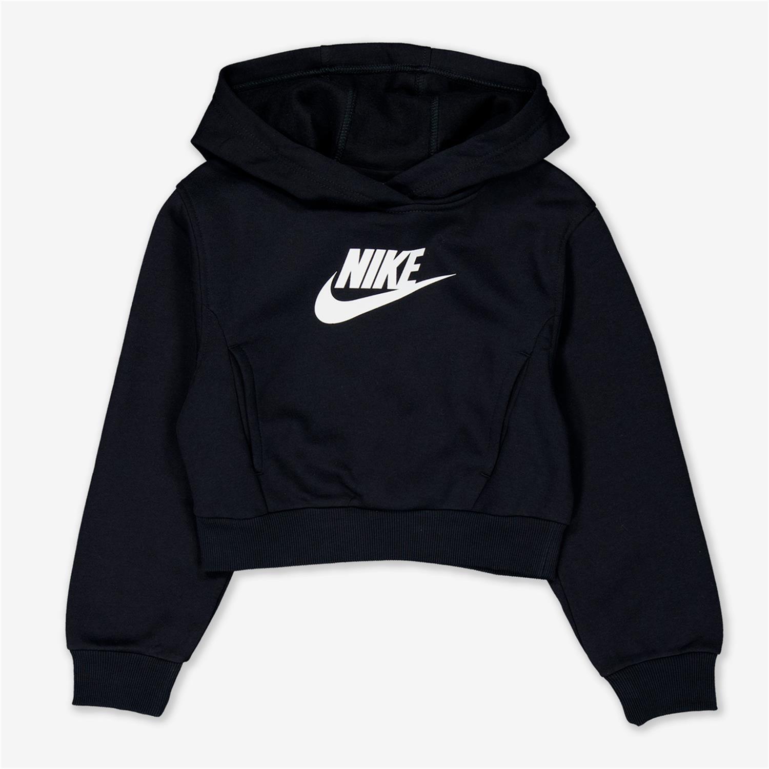 Nike Nsw Club - Preto - Sweatshirt Capuz Rapariga tamanho 16