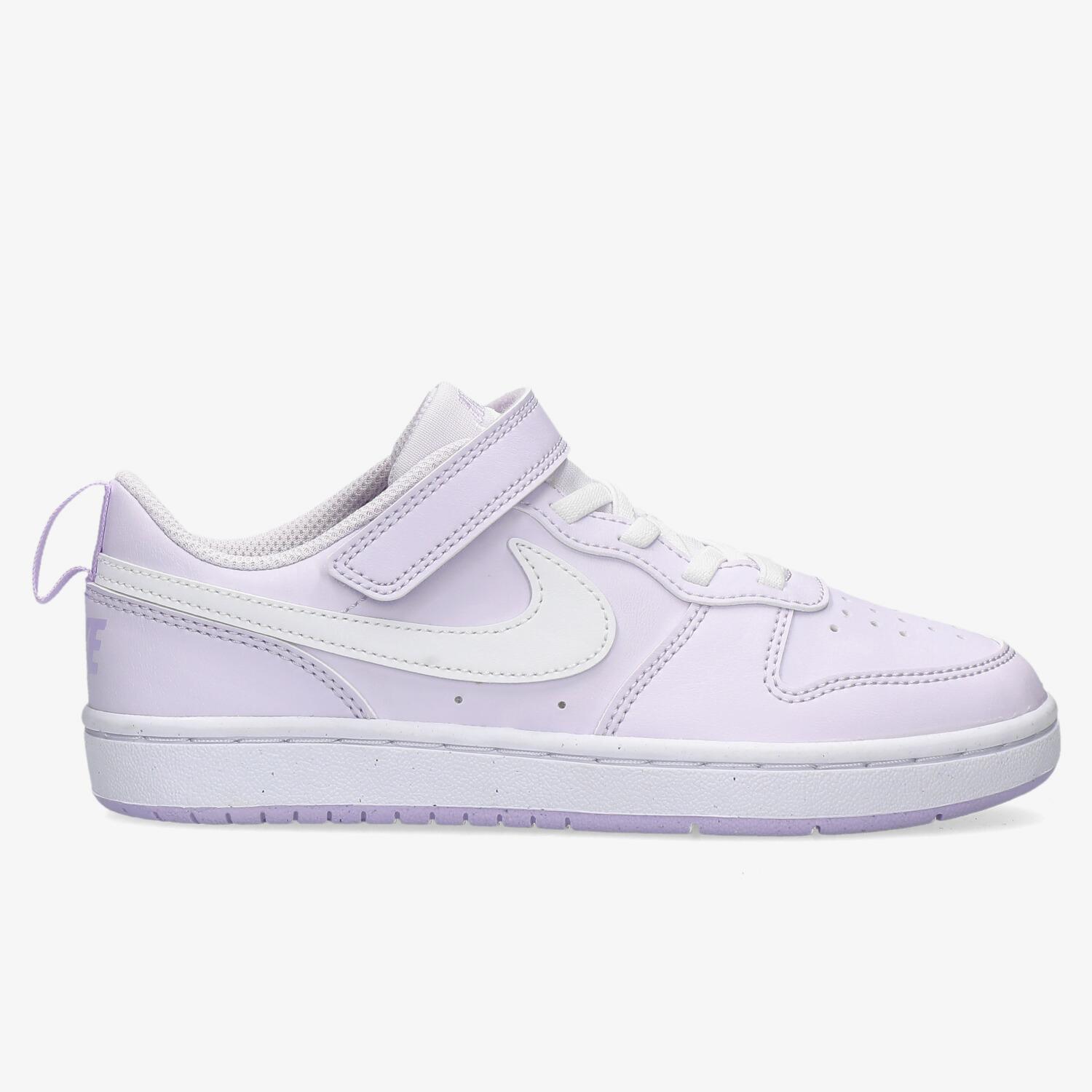 Nike Court Borough Low Recraft - Malva - Zapatillas Velcro Niña talla 28.5