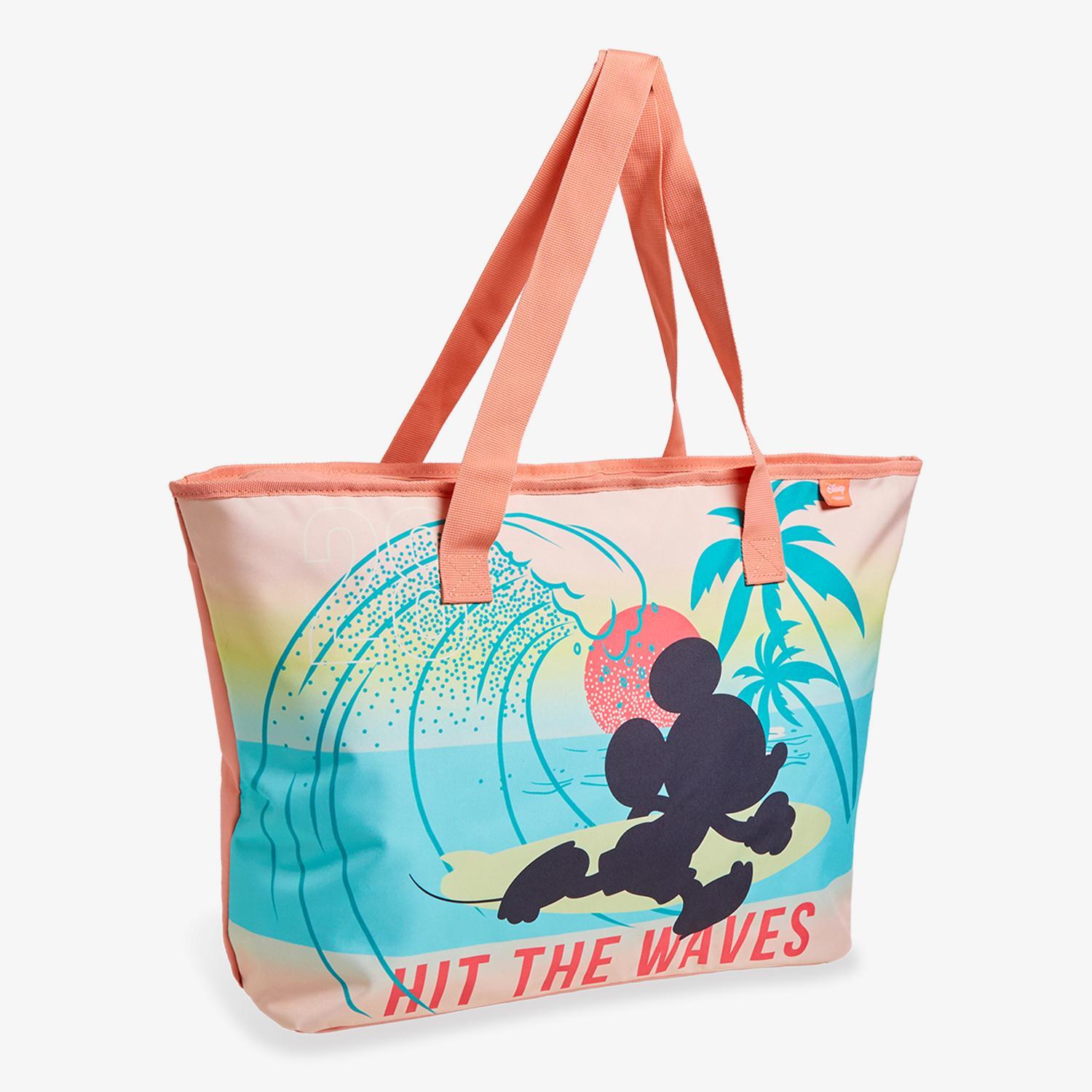 Bolso Mickey - Coral - Bolso Tote Playa Disney talla T.U.