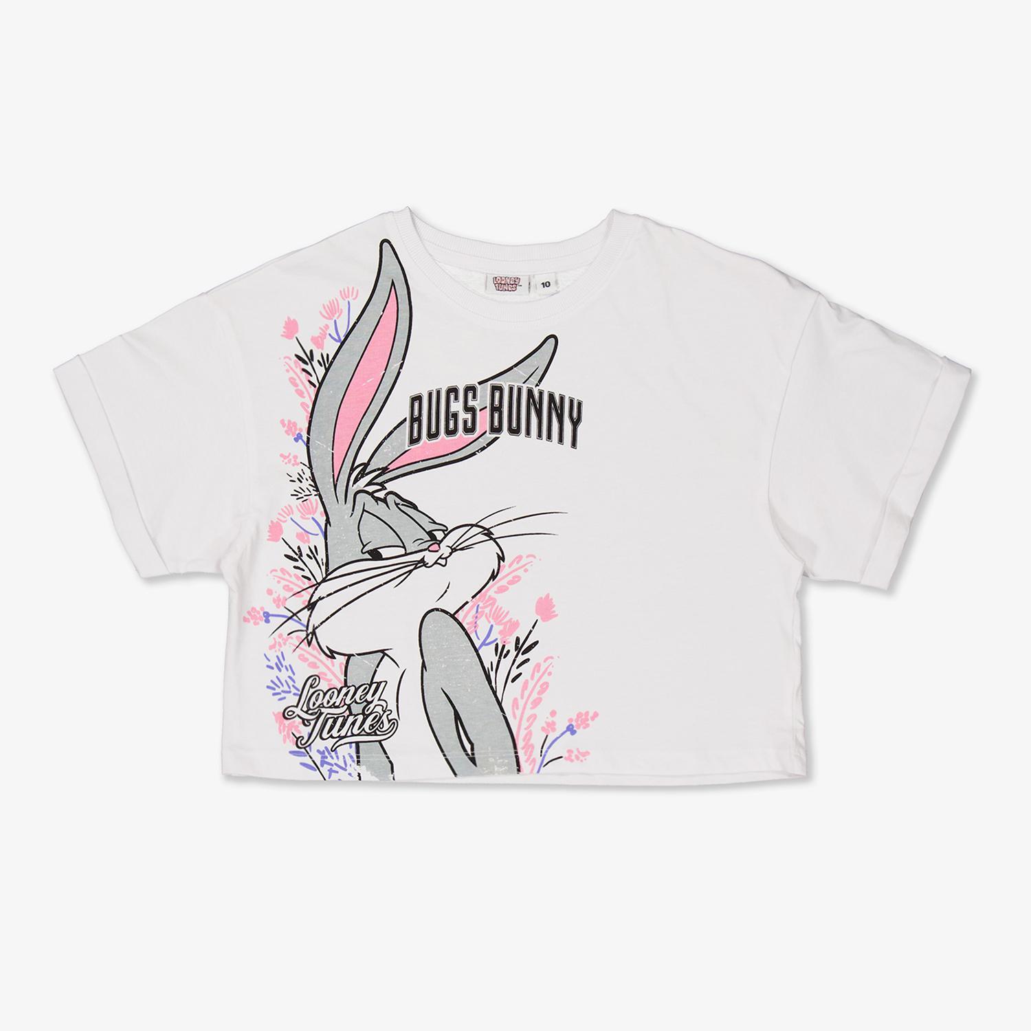Camiseta Bugs Bunny - Blanco - Camiseta Crop Niña Warner talla 10