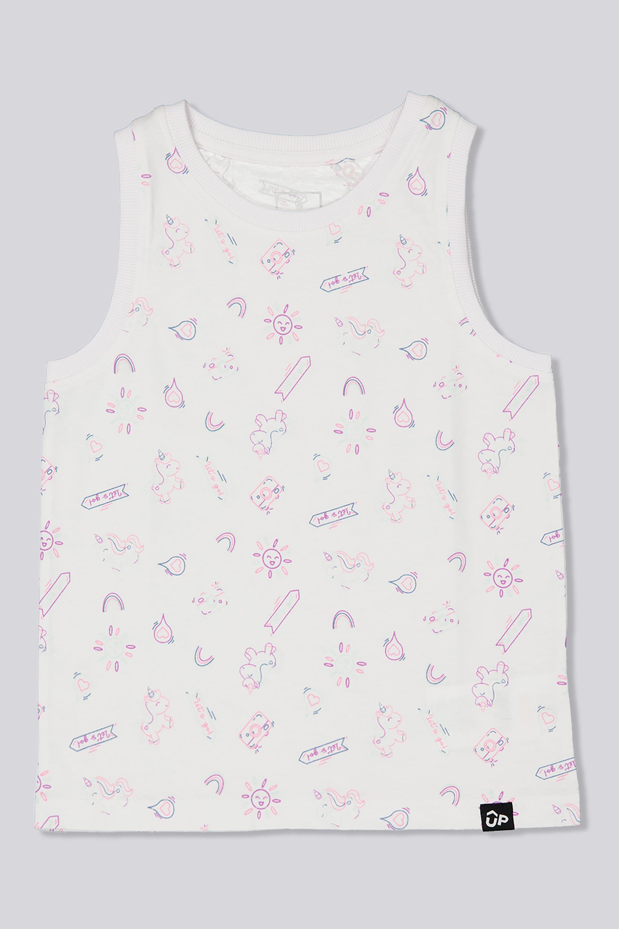 Camiseta Up - Blanco - Camiseta Tirantes Niña talla 4