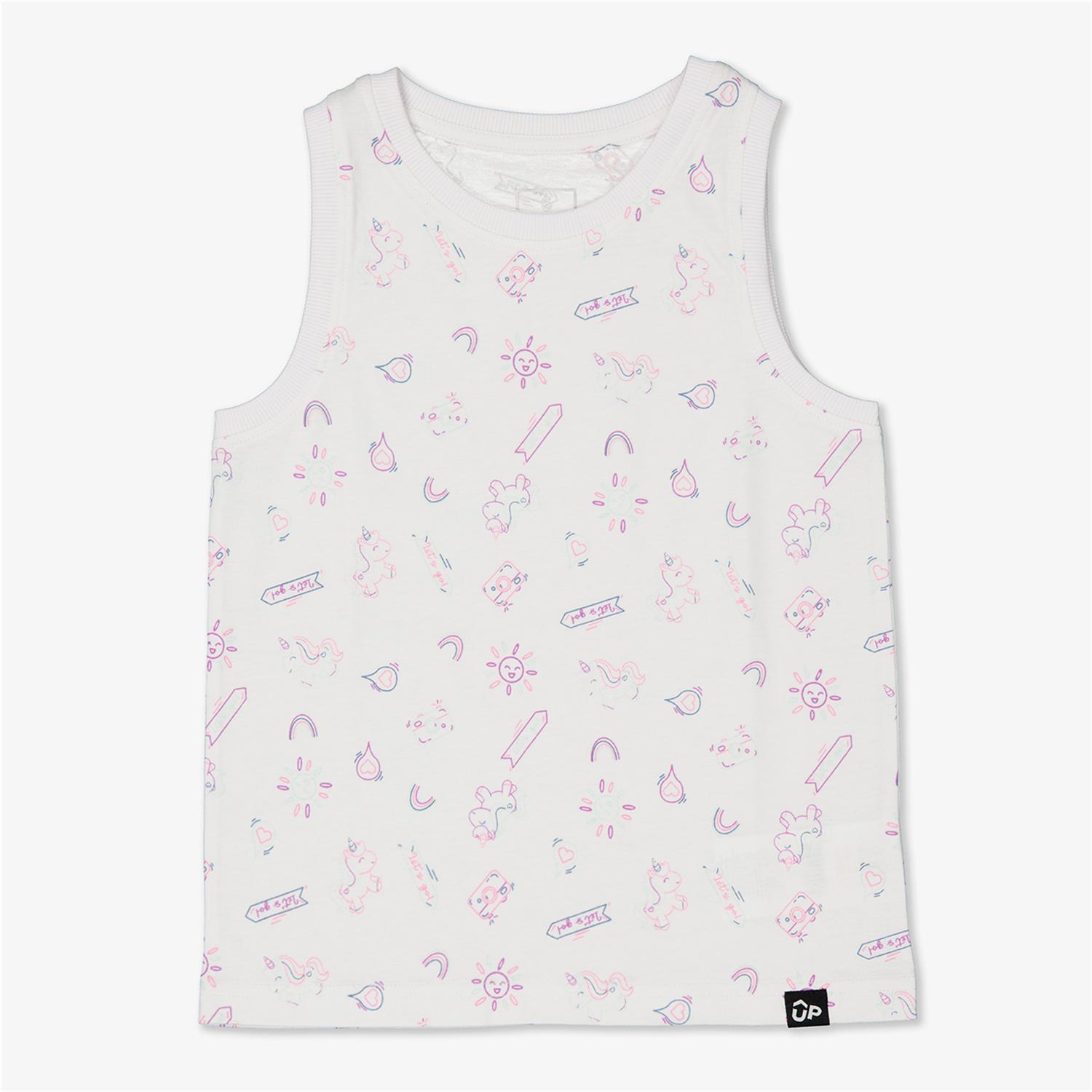 Camiseta Up - Blanco - Camiseta Tirantes Niña talla 8
