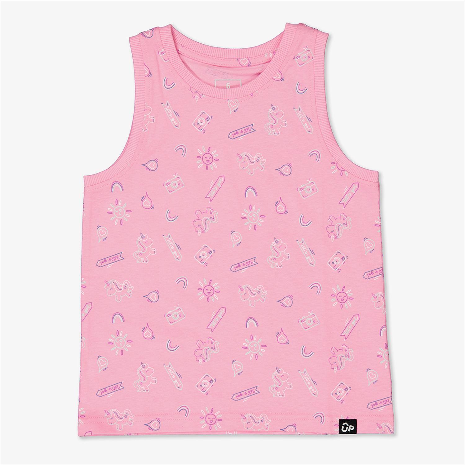 Camiseta Up - Rosa - Camiseta Tirantes Niña talla 6