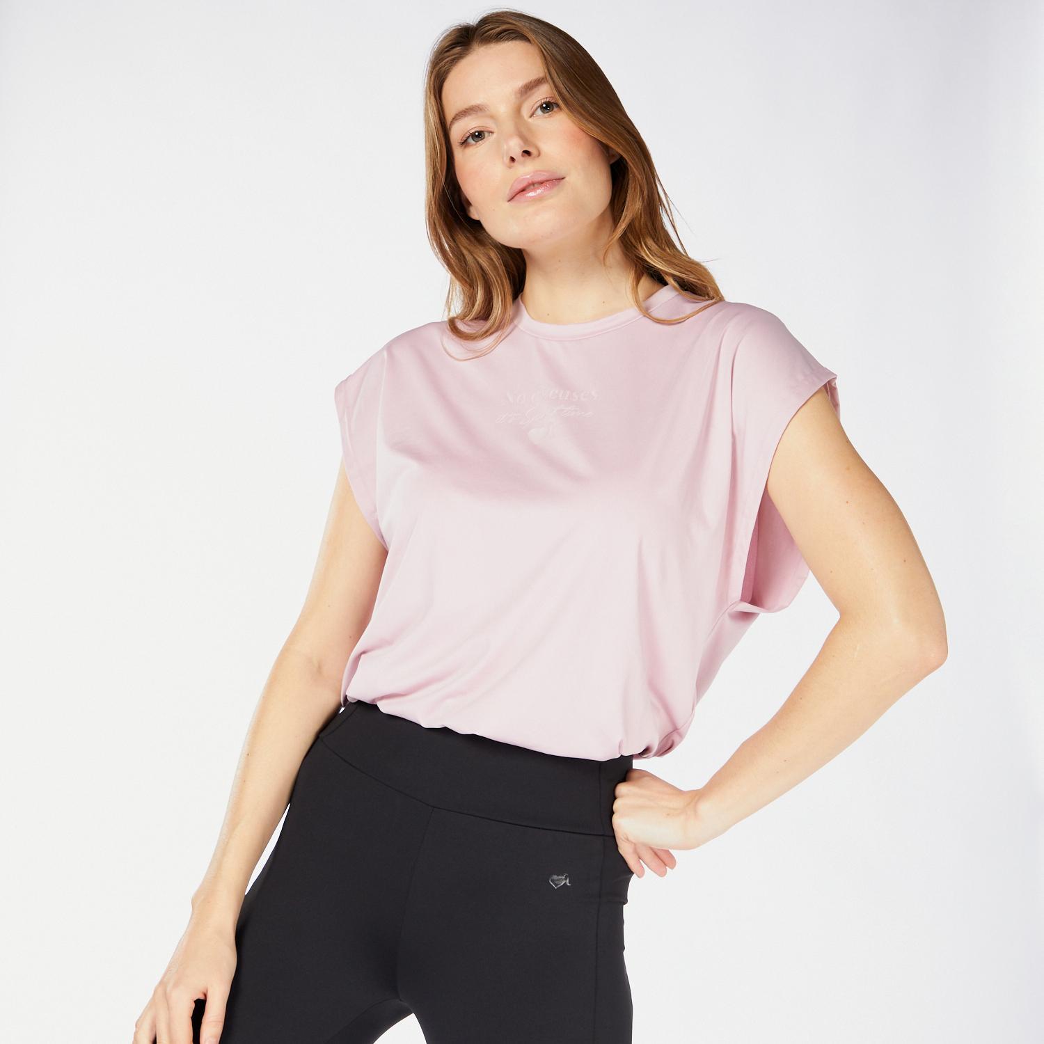 Camiseta La Vecina Rubia - Rosa - Camiseta Running Mujer talla M