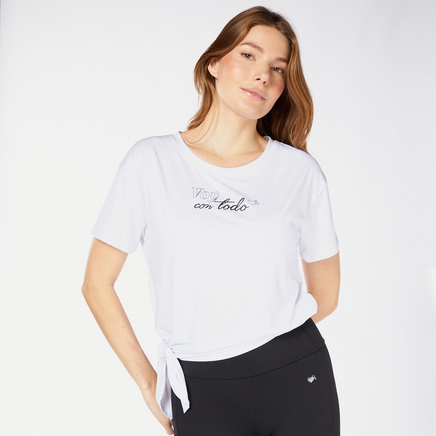 Camiseta La Vecina Rubia - Blanco - Camiseta Fitness Mujer talla 2XS