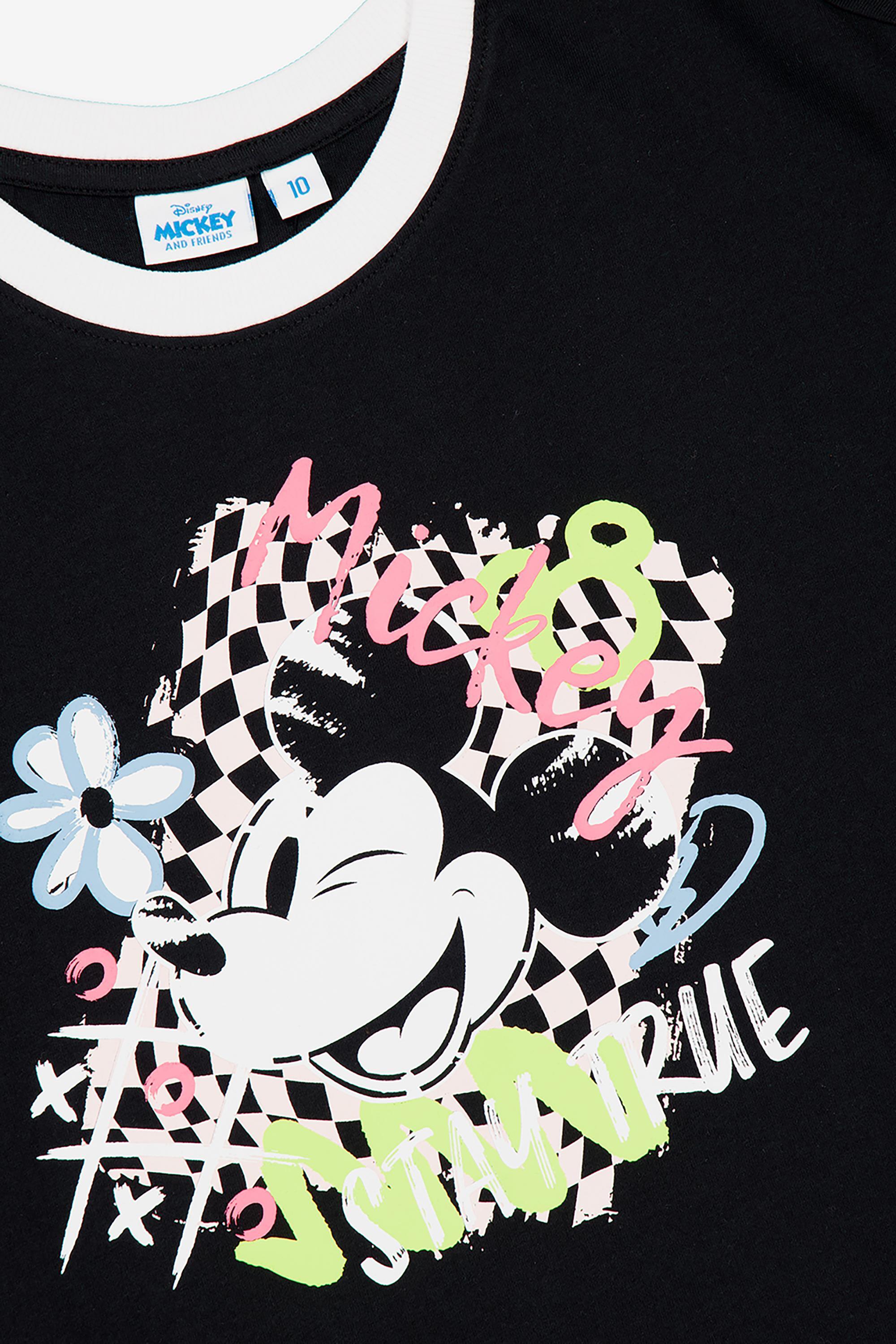 Camiseta Algodón Mickey - Negro - Camiseta Niña Disney talla 8