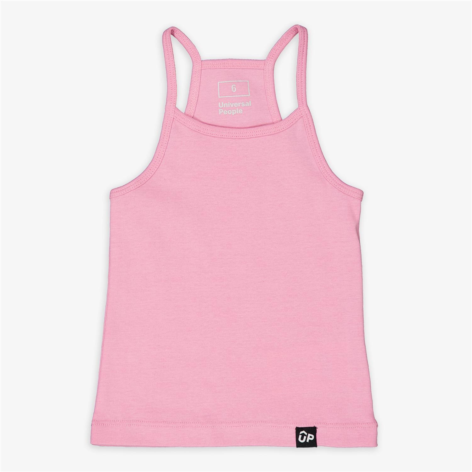 Camiseta Up - Rosa - Camiseta Halter Niña talla 6