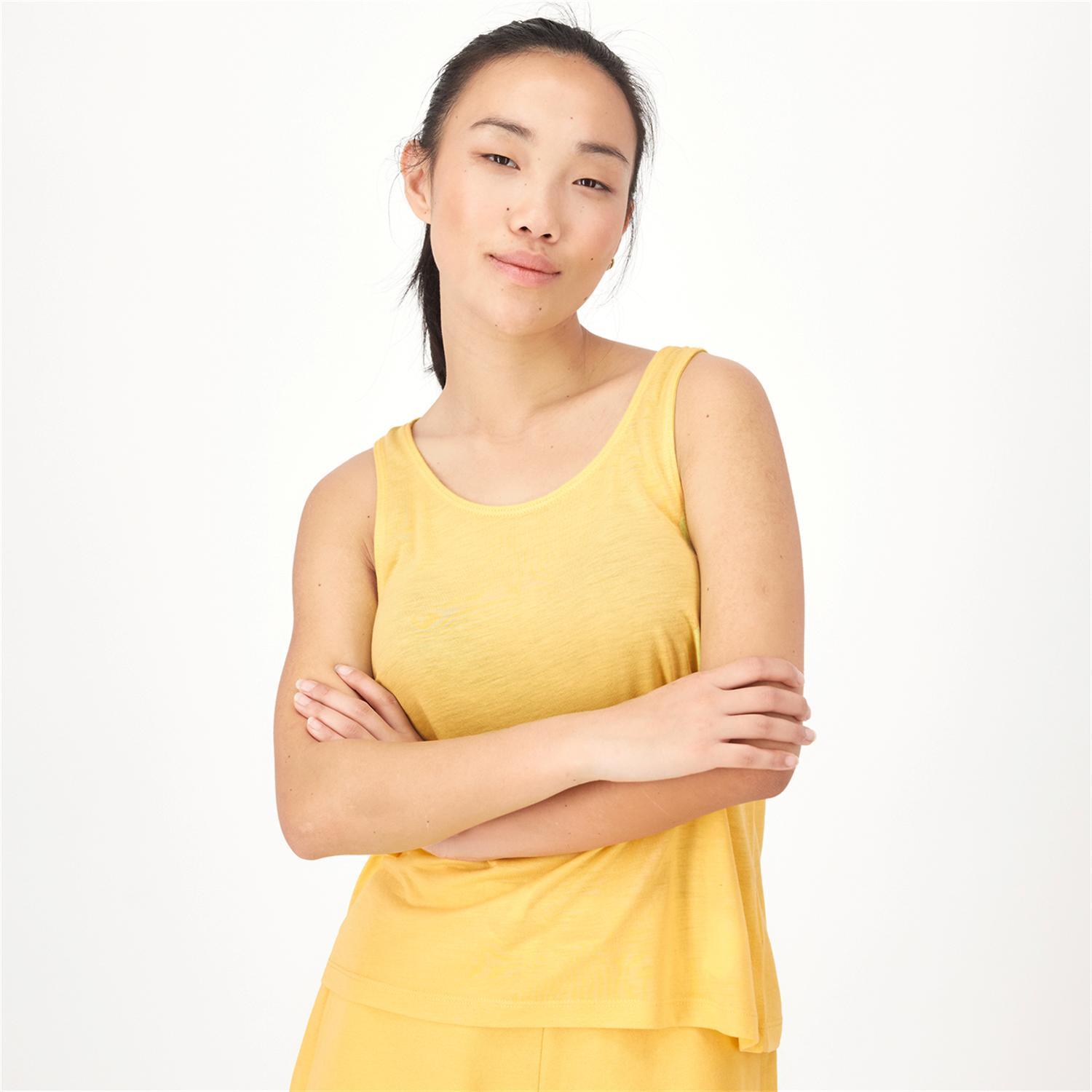 Camiseta Up - Amarillo - Camiseta Tirantes Mujer talla M