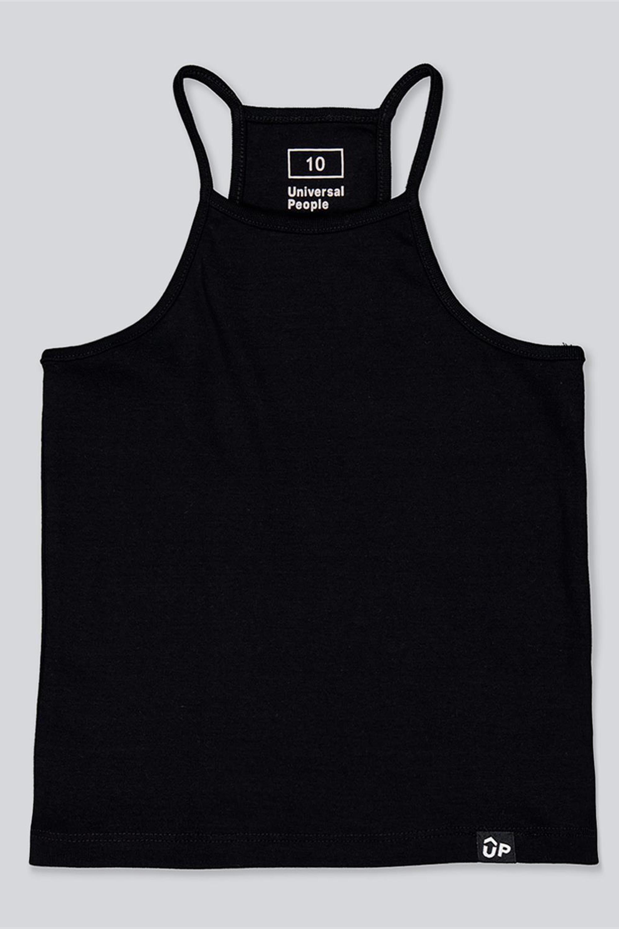 Camiseta UP - Negro - Camiseta Halter Niña
