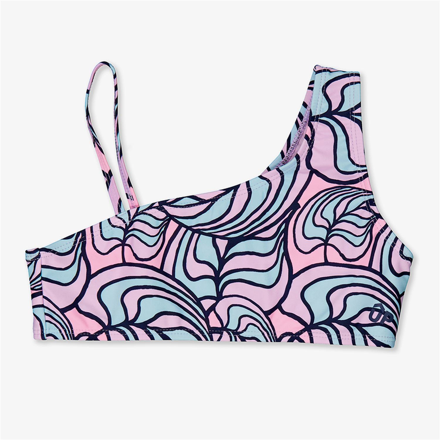 Top Bikini Up - Malva - Top Bikini Asimétrico Niña talla 16