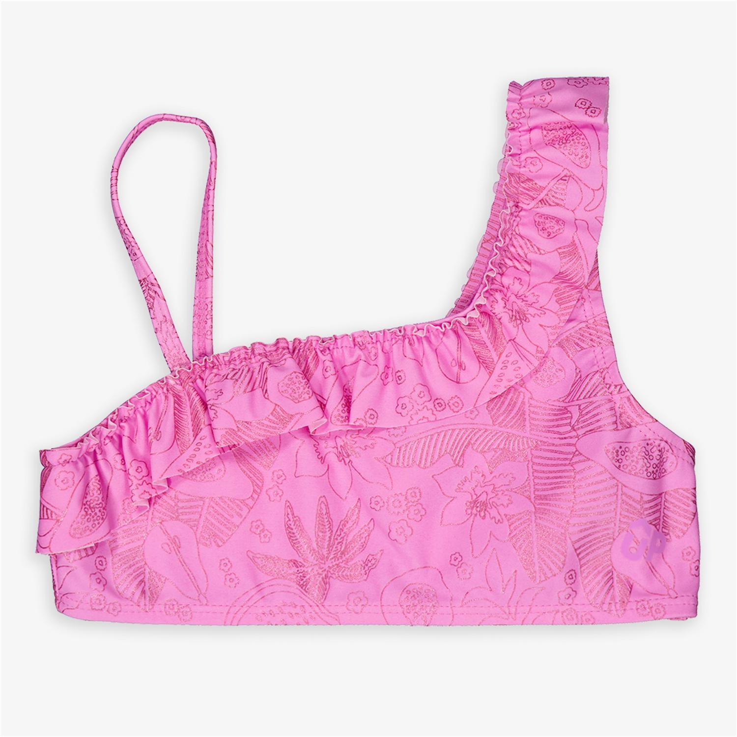 Top Bikini Up - Rosa - Top Bikini Asimétrico Niña talla 6