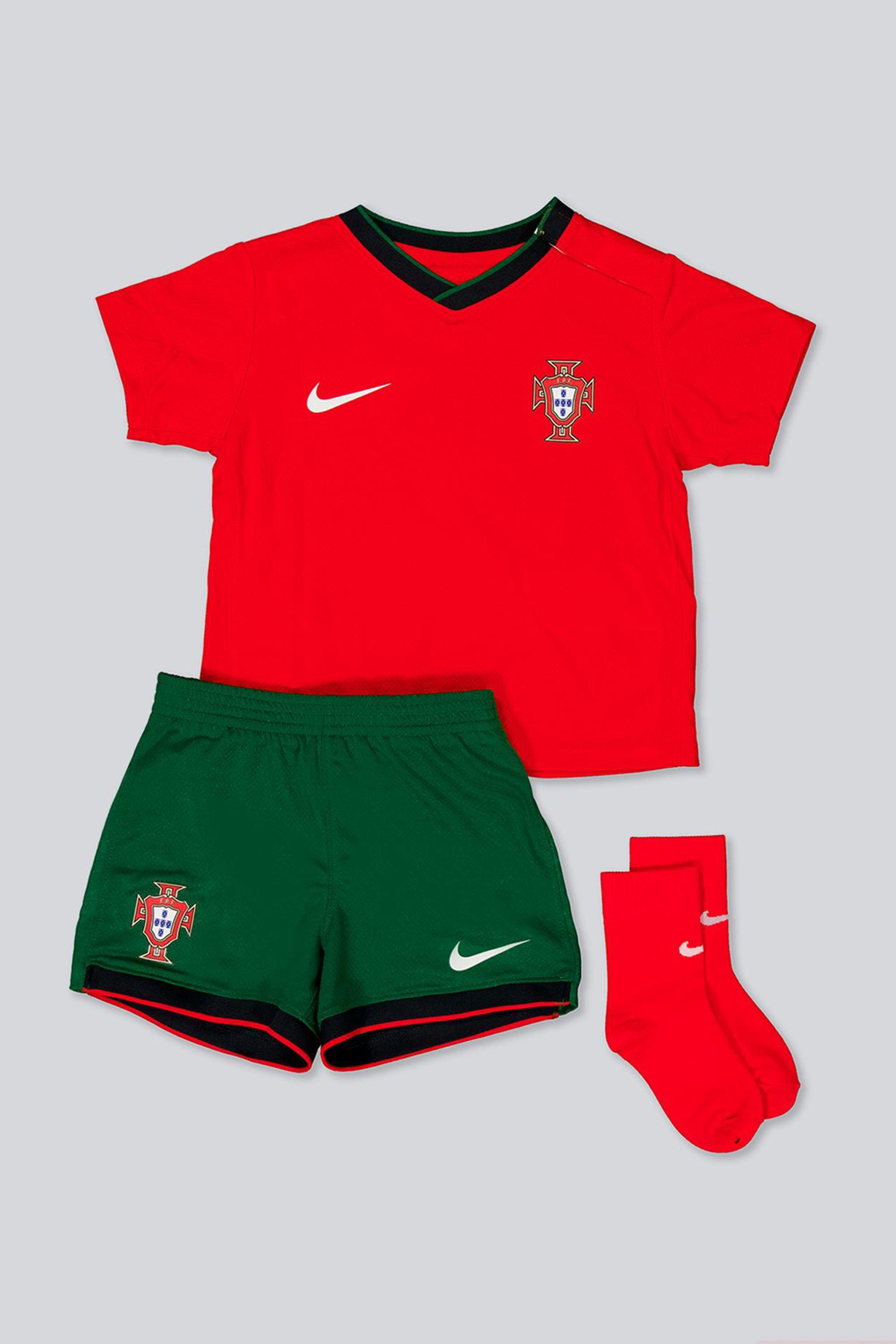 1ª Equipación Portugal - Rojo - Conjunto Fútbol Bebé talla 12M
