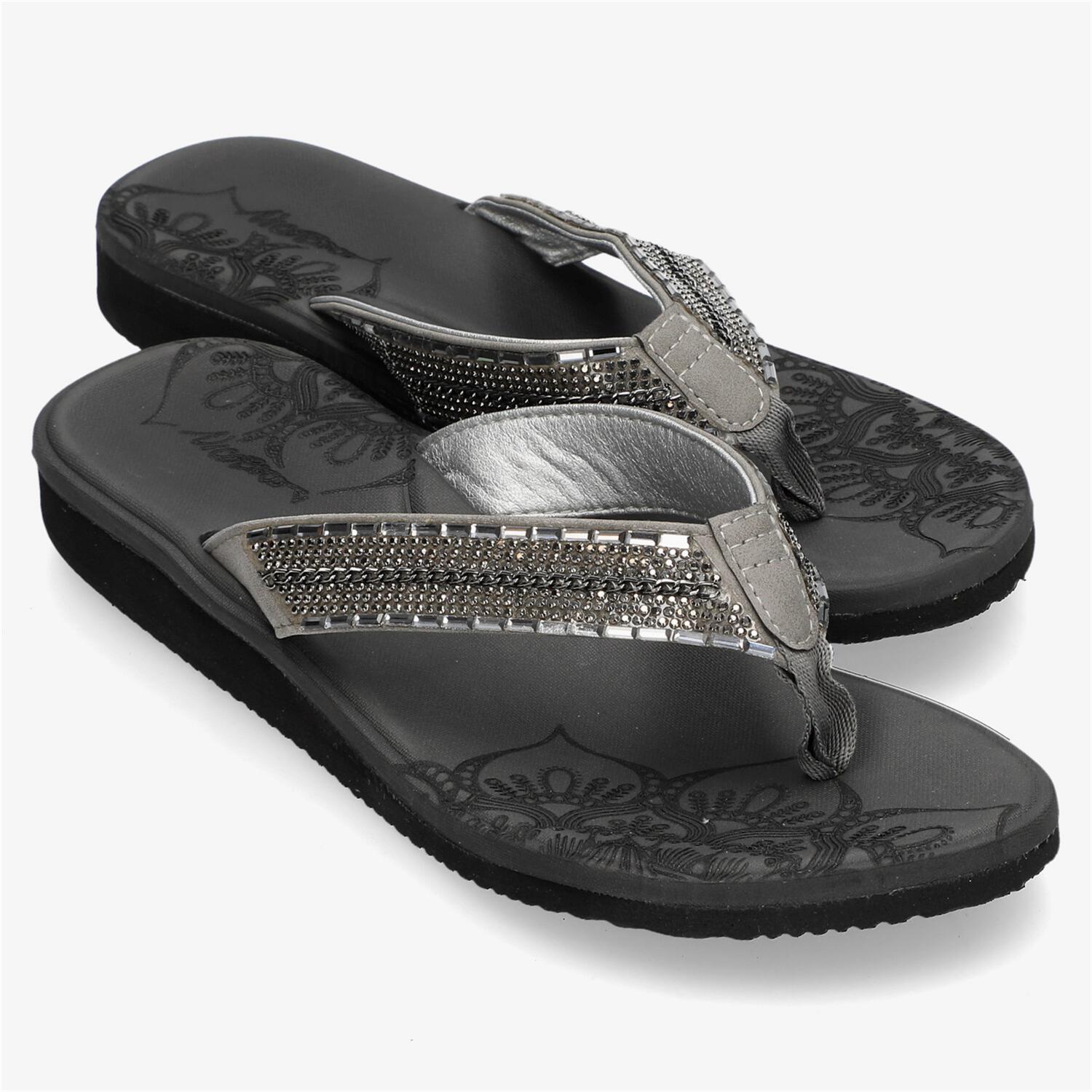Nicoboco Yoria - Plata - Chanclas Dedo Mujer talla 41