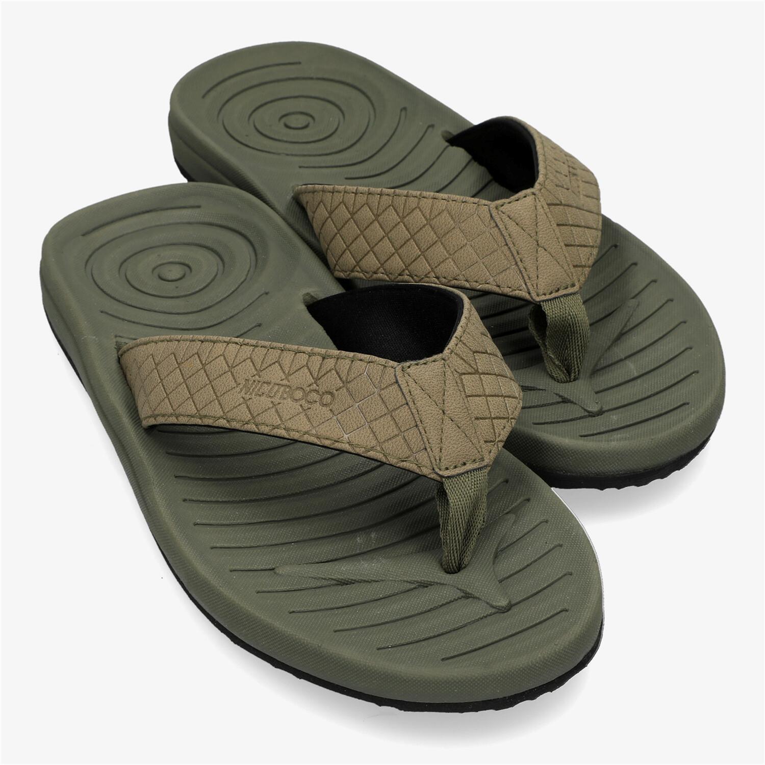 Nicoboco Bilbo - Kaki - Chanclas Playa Dedo Hombre talla 45