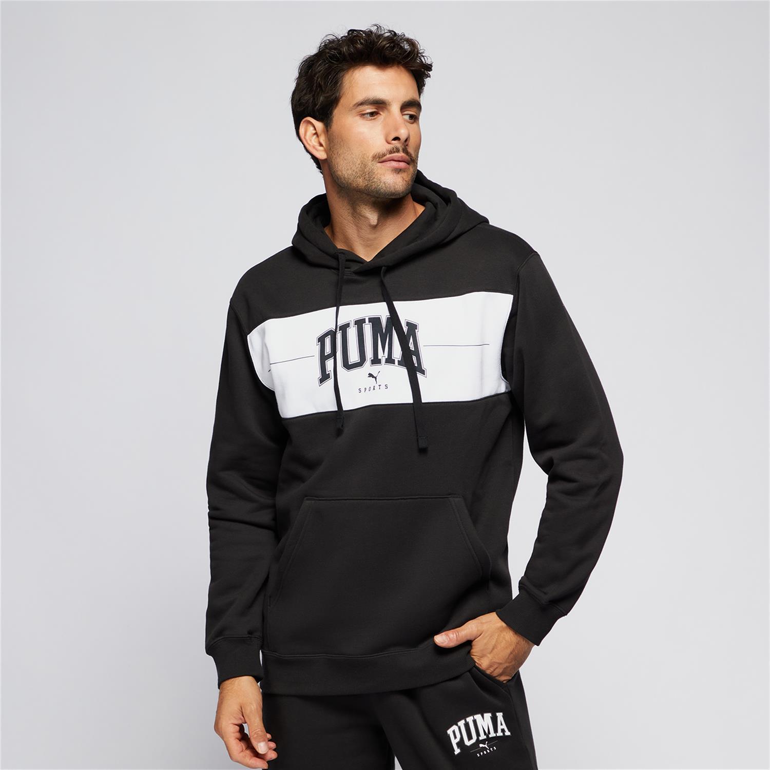 Puma Squad - Preto - Sweatshirt Capuz Homem tamanho M
