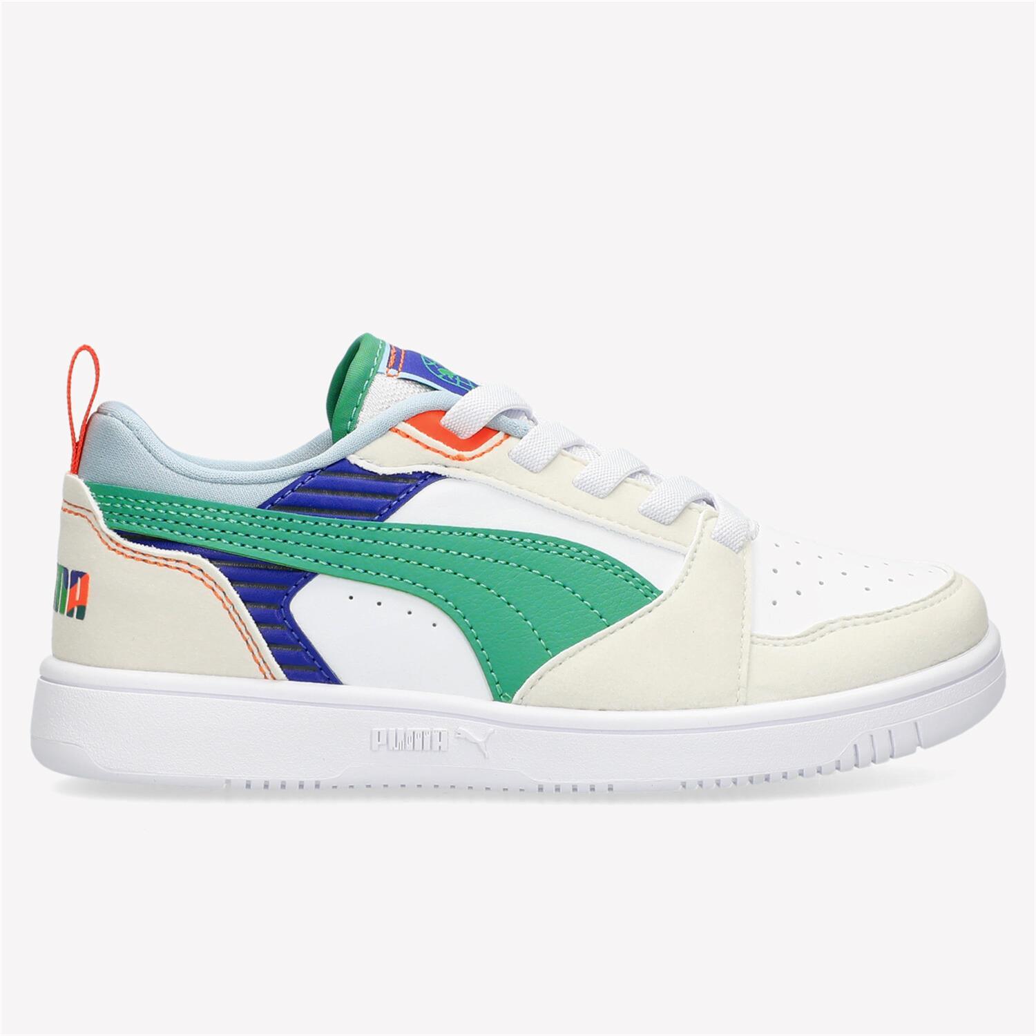 Puma Rebound V6 Low - Branco - Ténis Velcro Menino tamanho 35