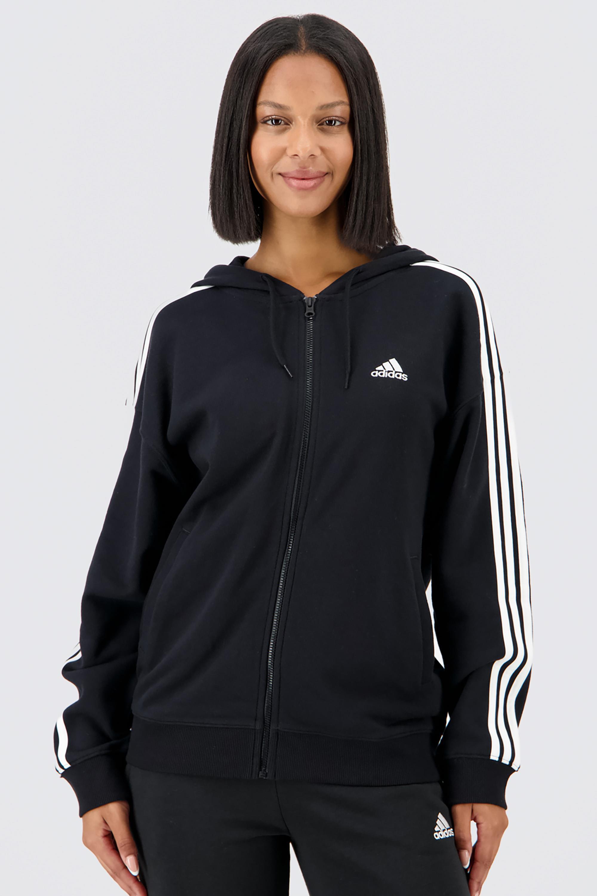 adidas 3S - Negro - Sudadera Cremallera Mujer talla XS