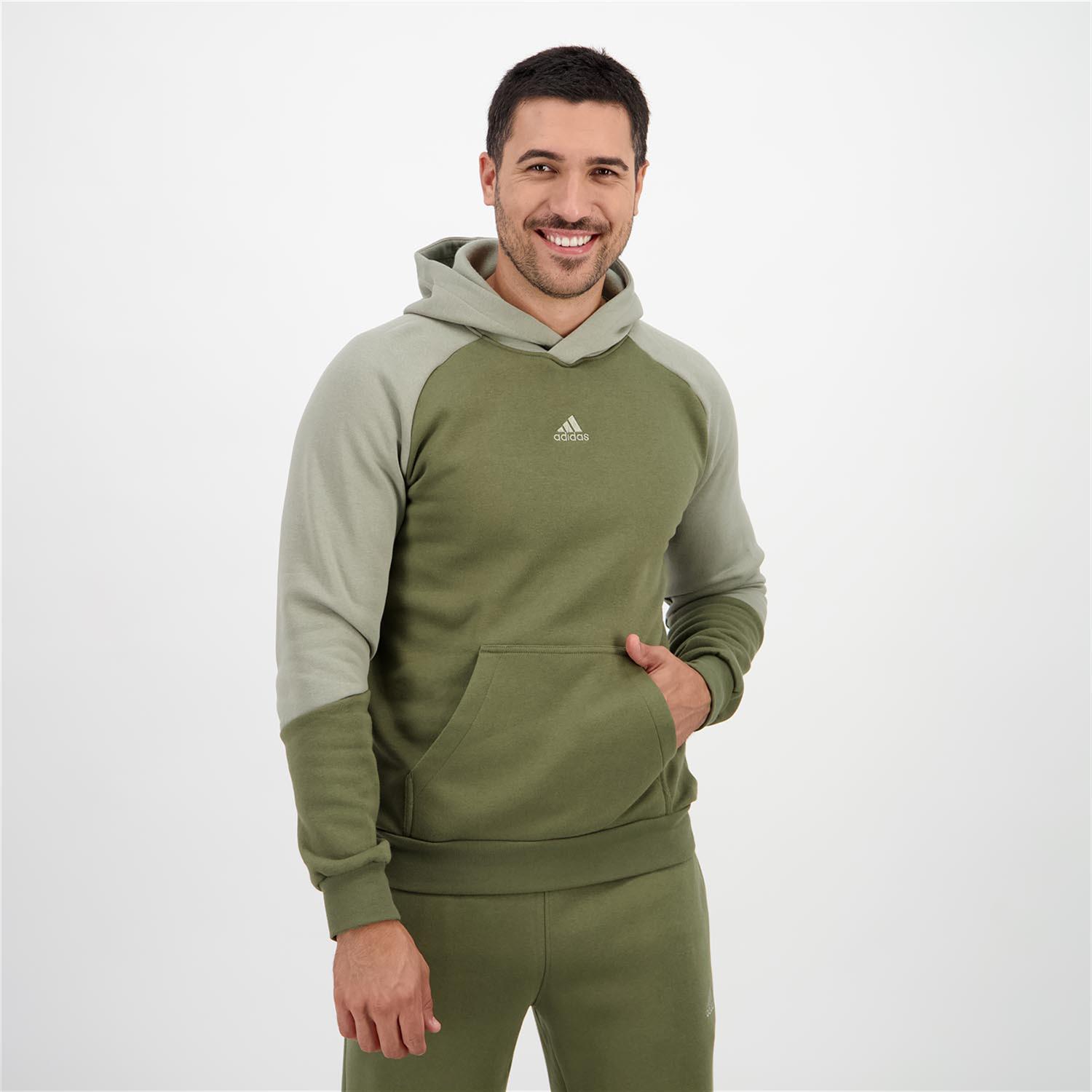 adidas Block - Caqui - Sweatshirt Capuz Homem tamanho S