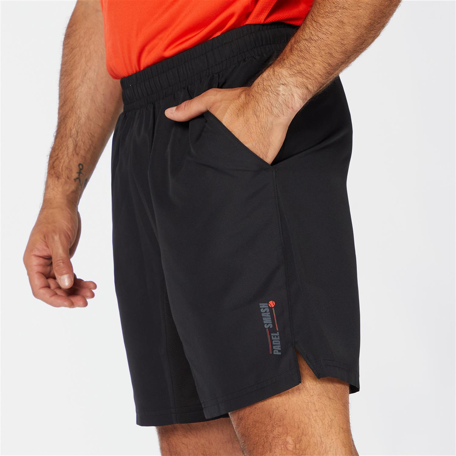 Pantalón Corto Proton - Negro - Pantalón Pádel Hombre talla