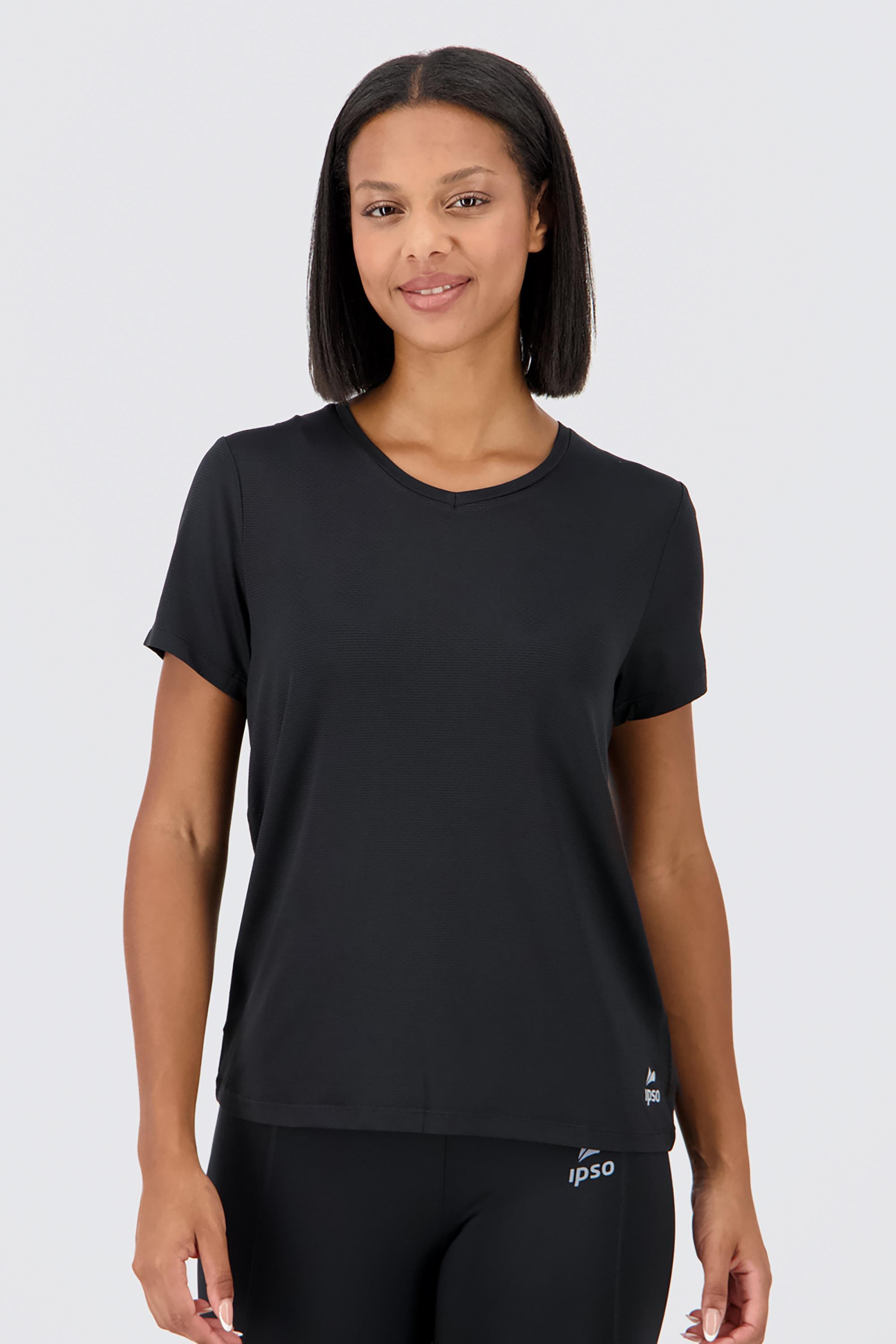 Camiseta Up - Negro - Camiseta Cuello Pico Mujer talla 2XL