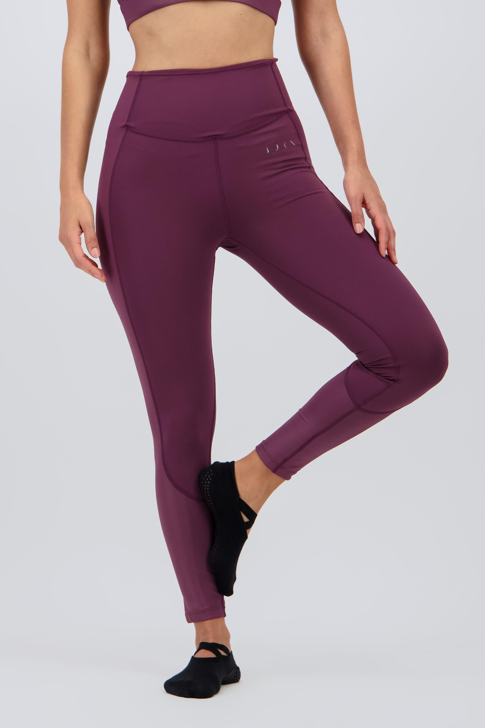 Born Living Yoga Luana - Vino - Mallas Seamless Mujer MKP talla XL