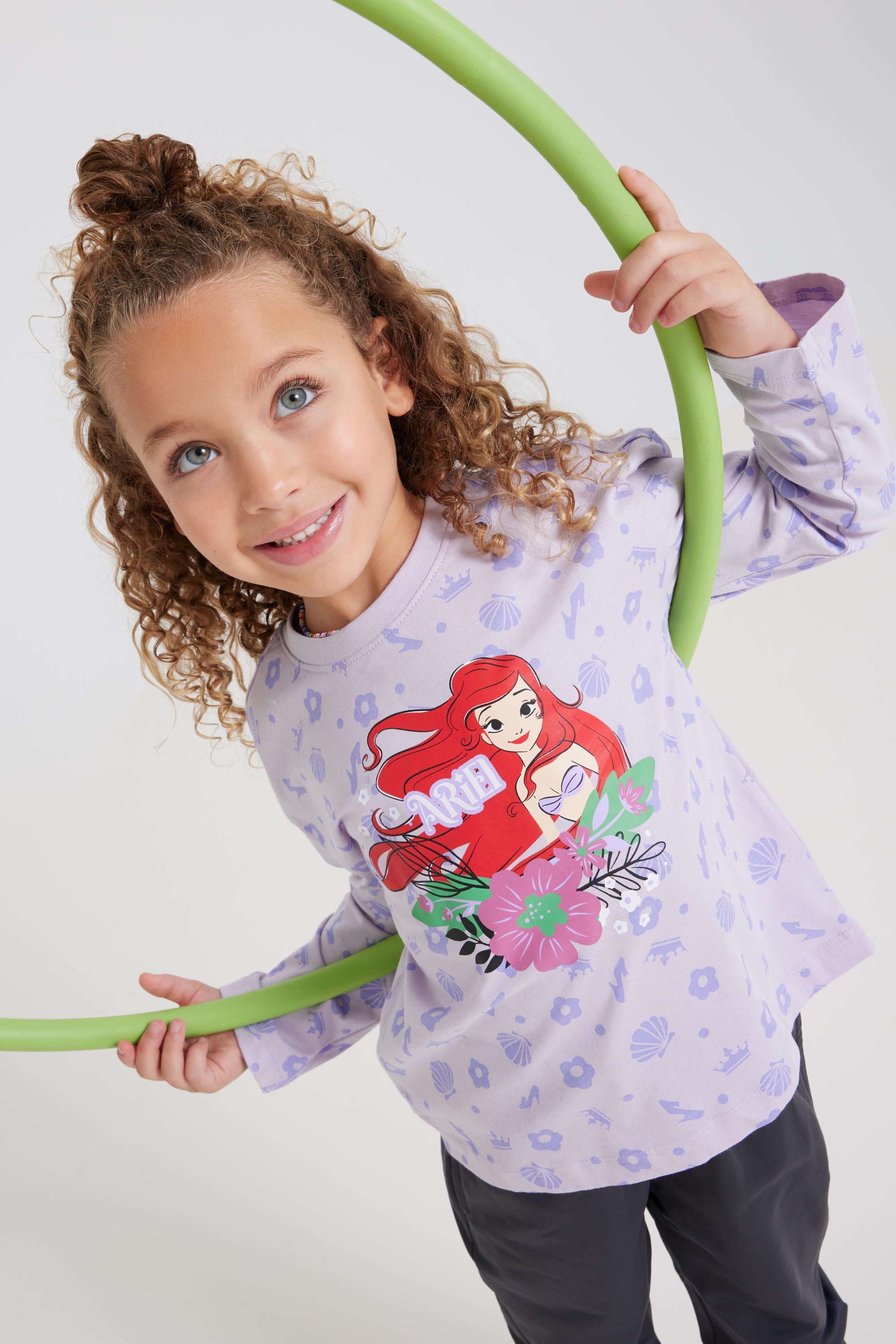 Camiseta Sirenita - Azul - Camiseta Manga Larga Niña talla 4